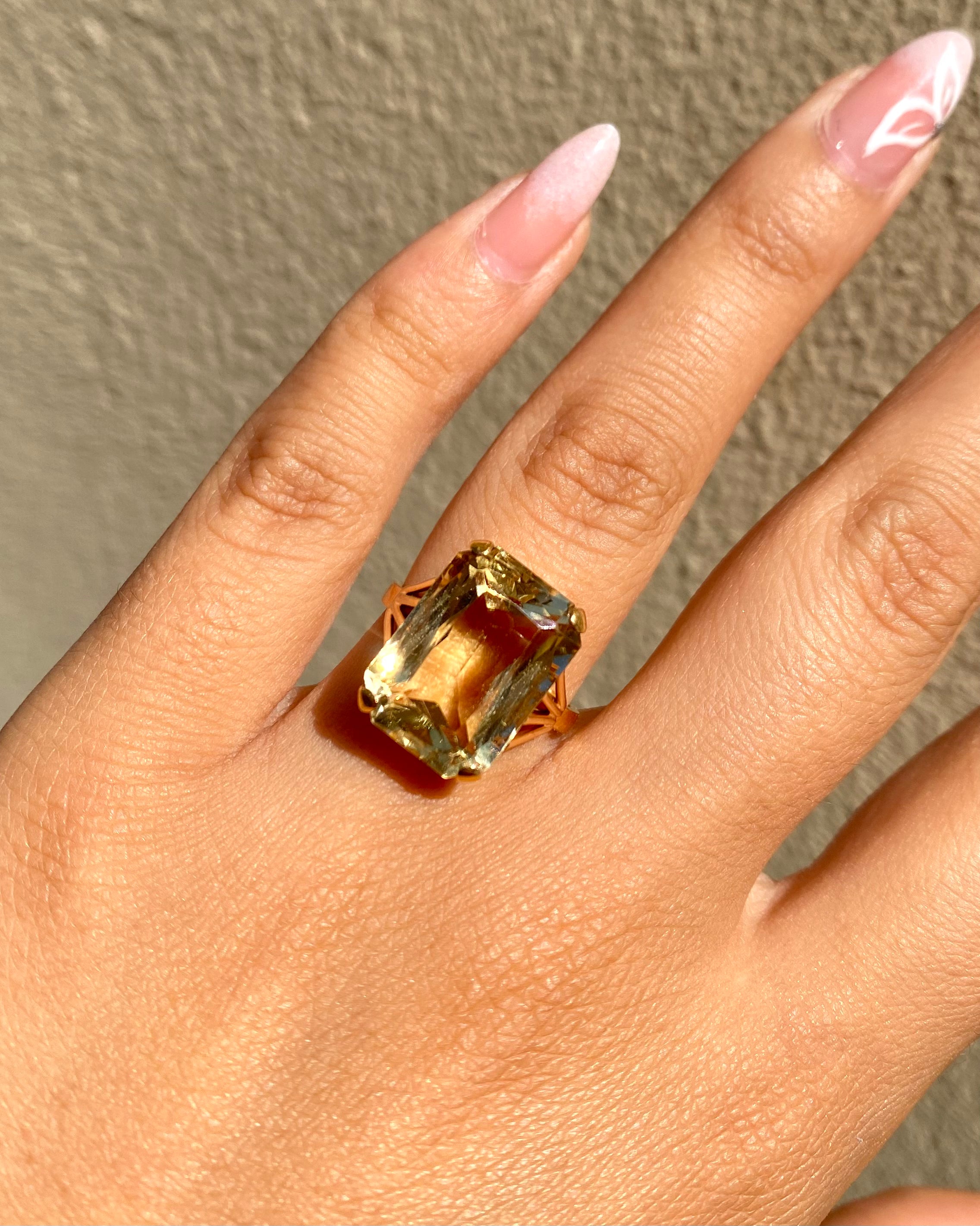 Bague Cocktail Citrine 9.94 carats "Solévia"