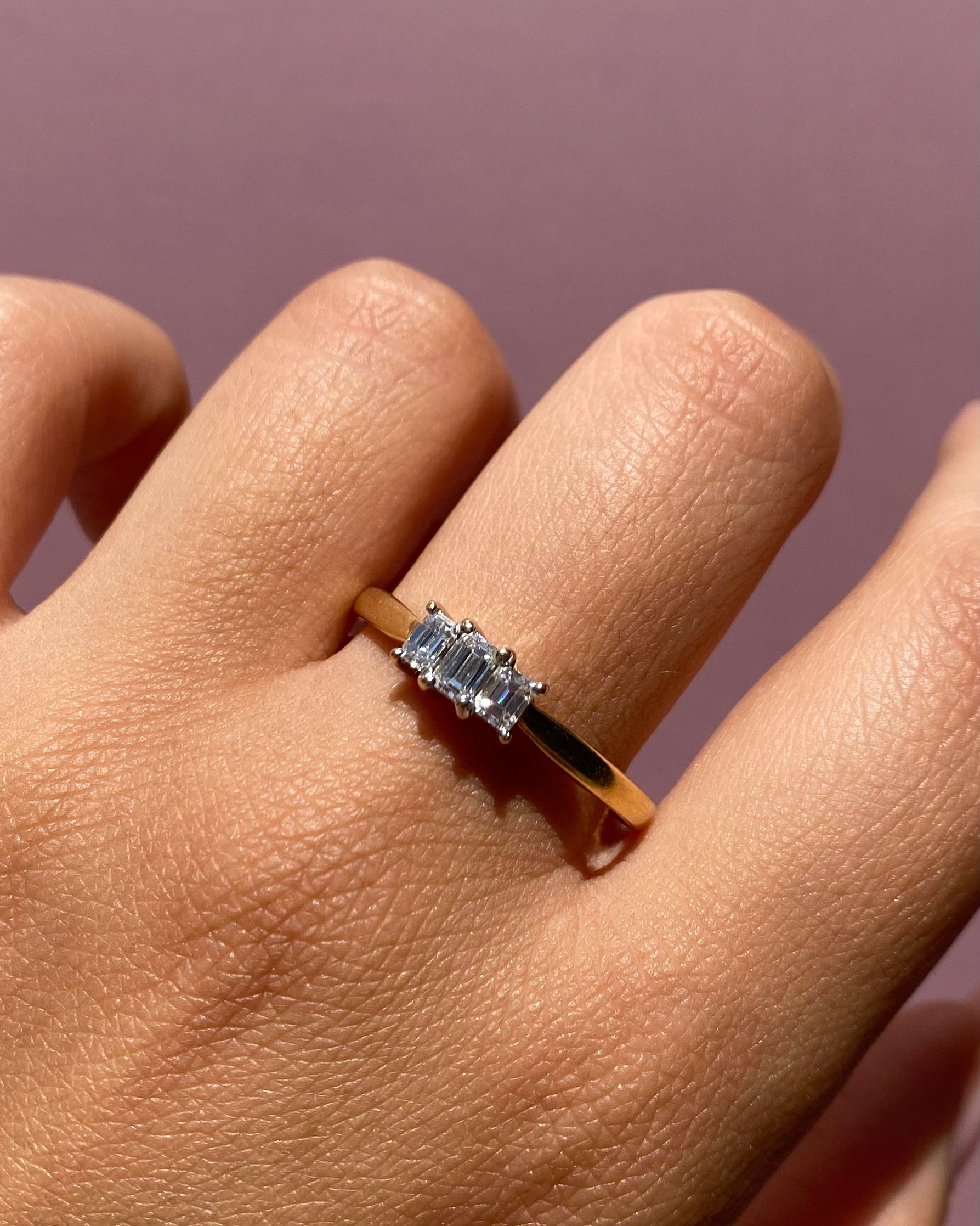 Bague Trilogie Diamants 0.43 carat "Clémence"