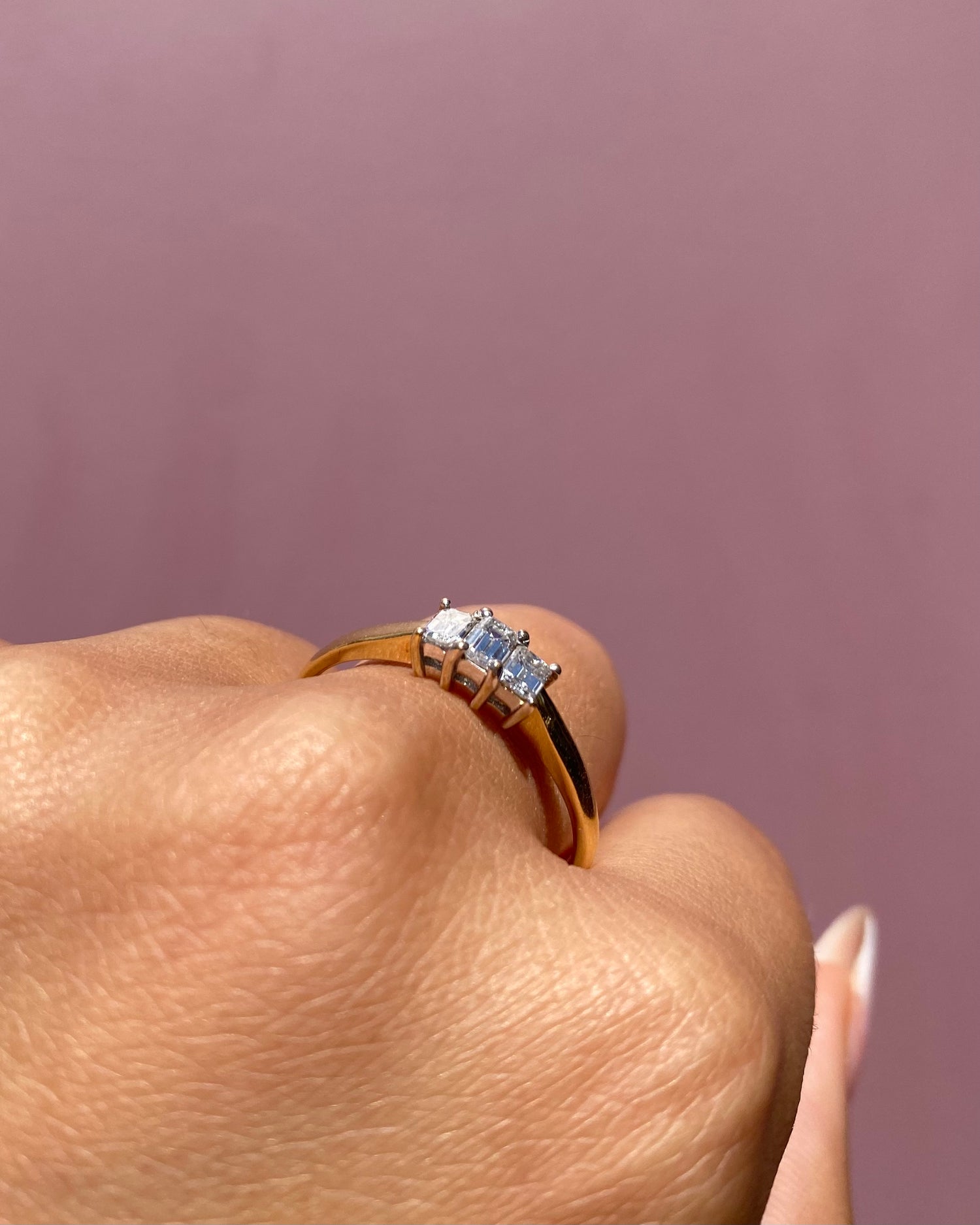 Bague Trilogie Diamants 0.43 carat "Clémence"