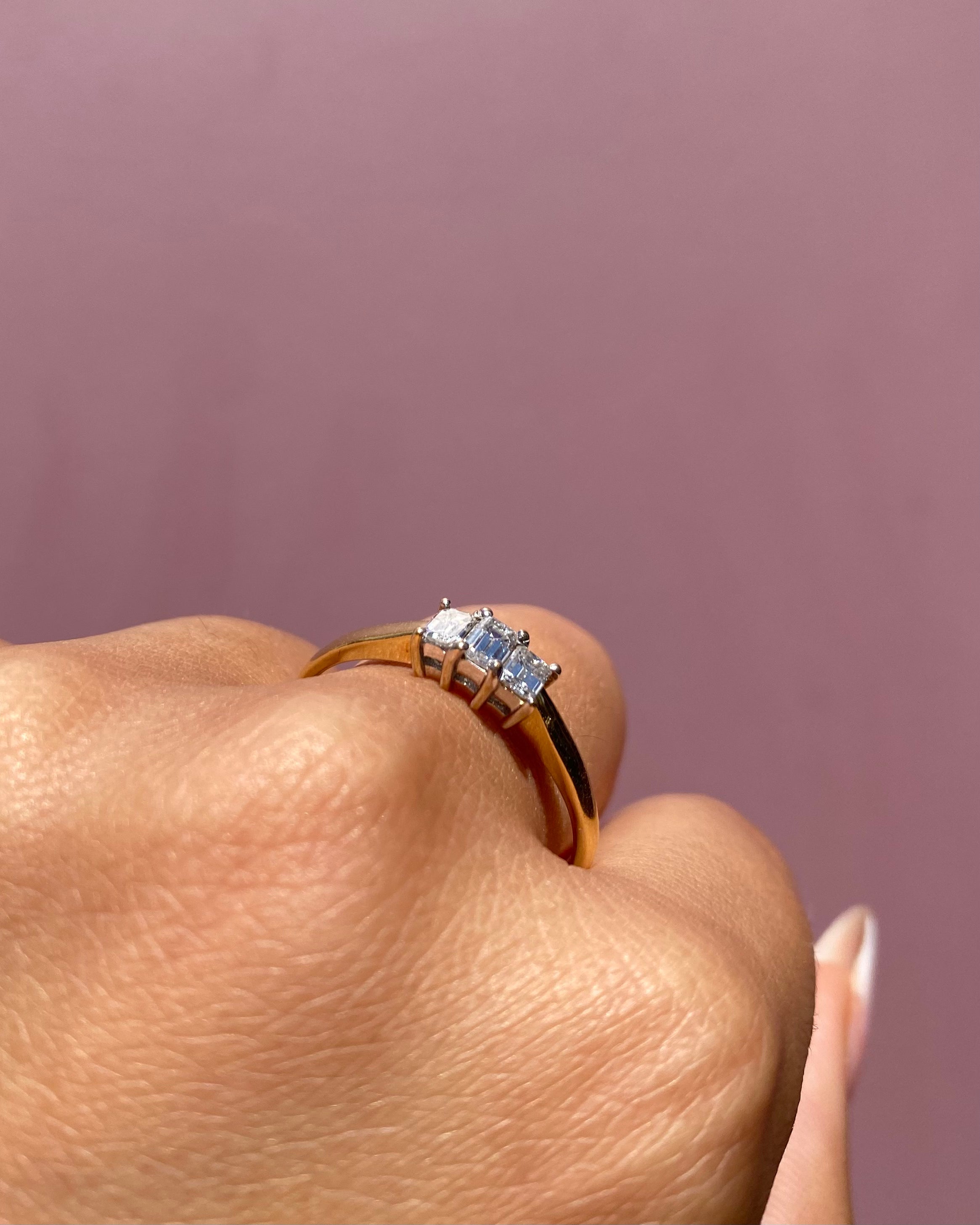 Bague Trilogie Diamants 0.43 carat "Clémence"