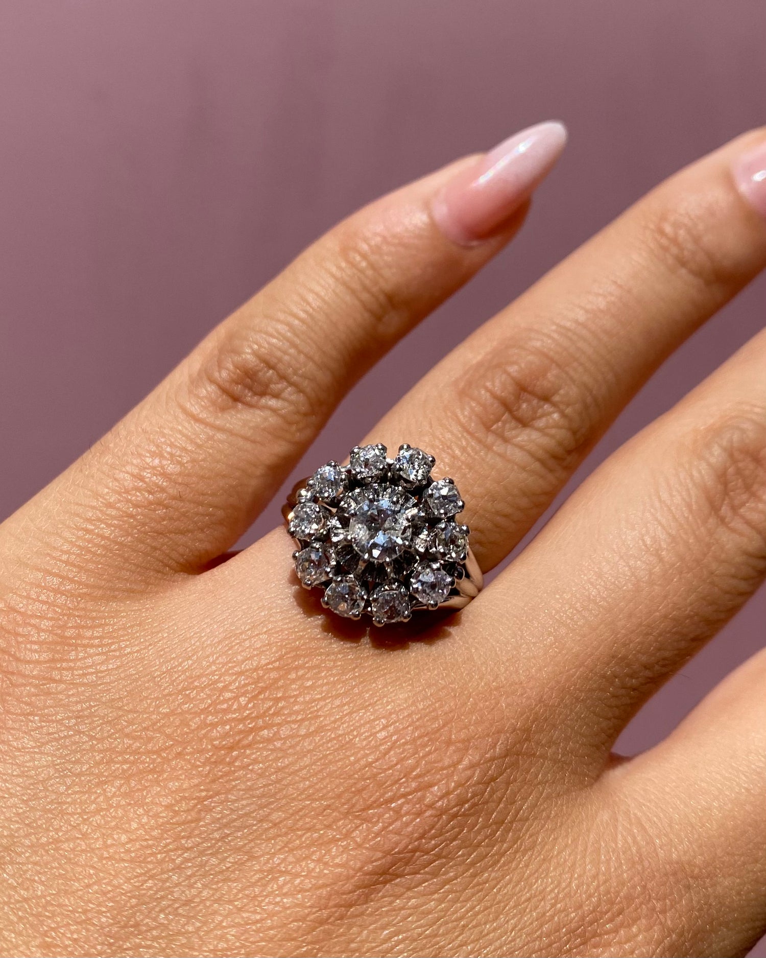 Bague Marguerite Diamants 1.30 carat "Domitille"
