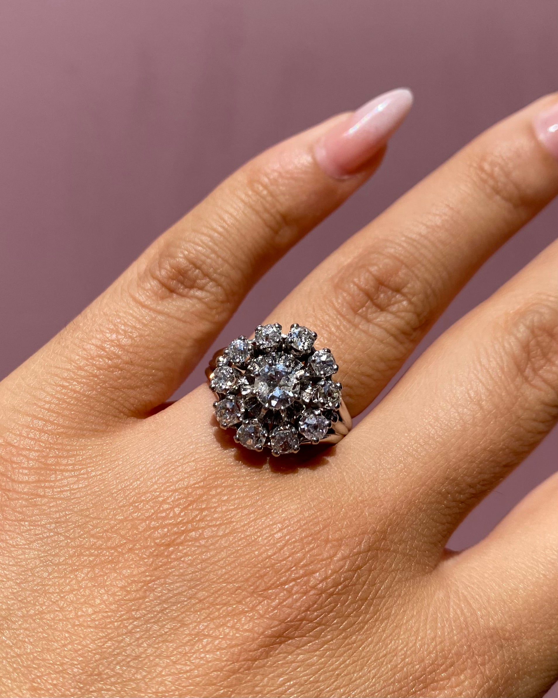 Bague Marguerite Diamants 1.30 carat "Domitille"