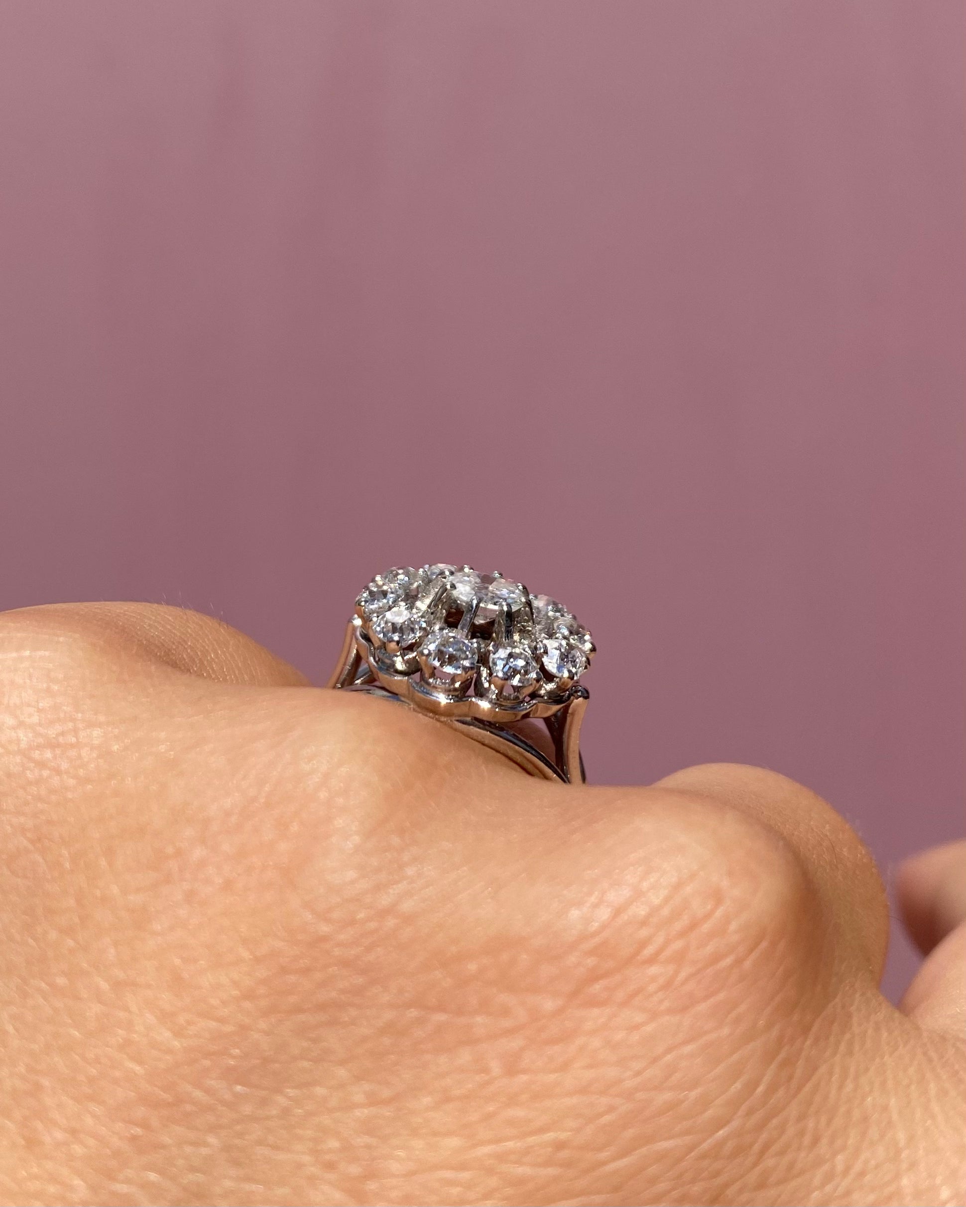Bague Marguerite Diamants 1.30 carat "Domitille"