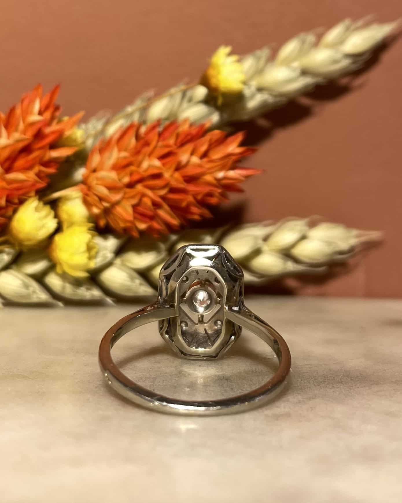 Bague Vintage Art-Déco Diamants "Madison"