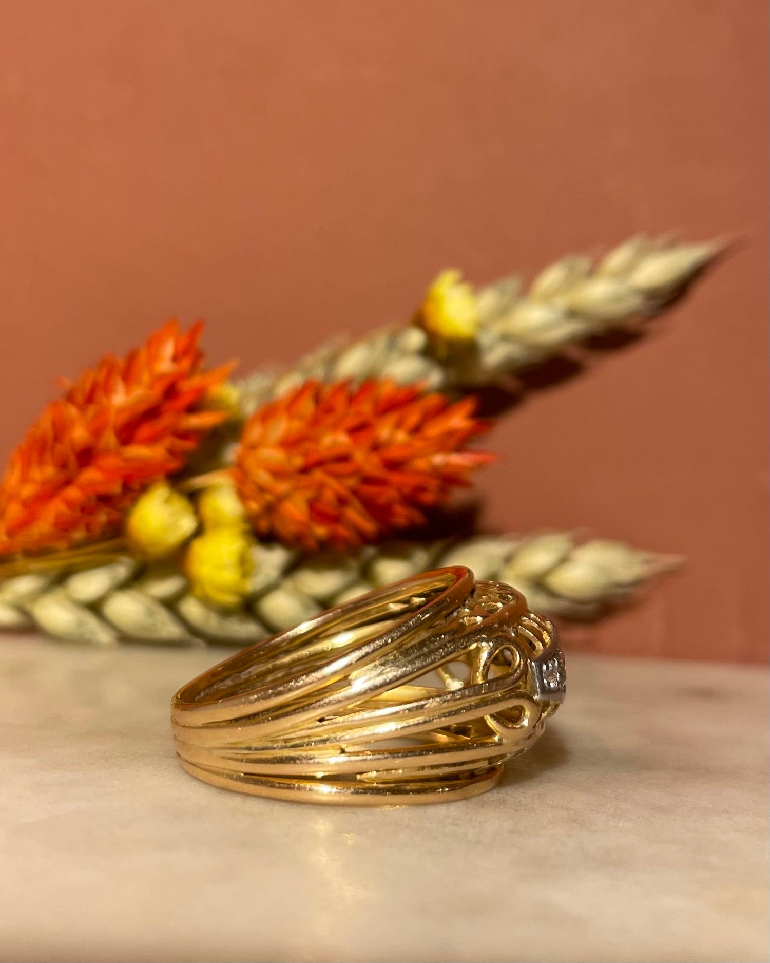 Bague Tank  Or 7g Diamants 0.54 carat "Gigi"