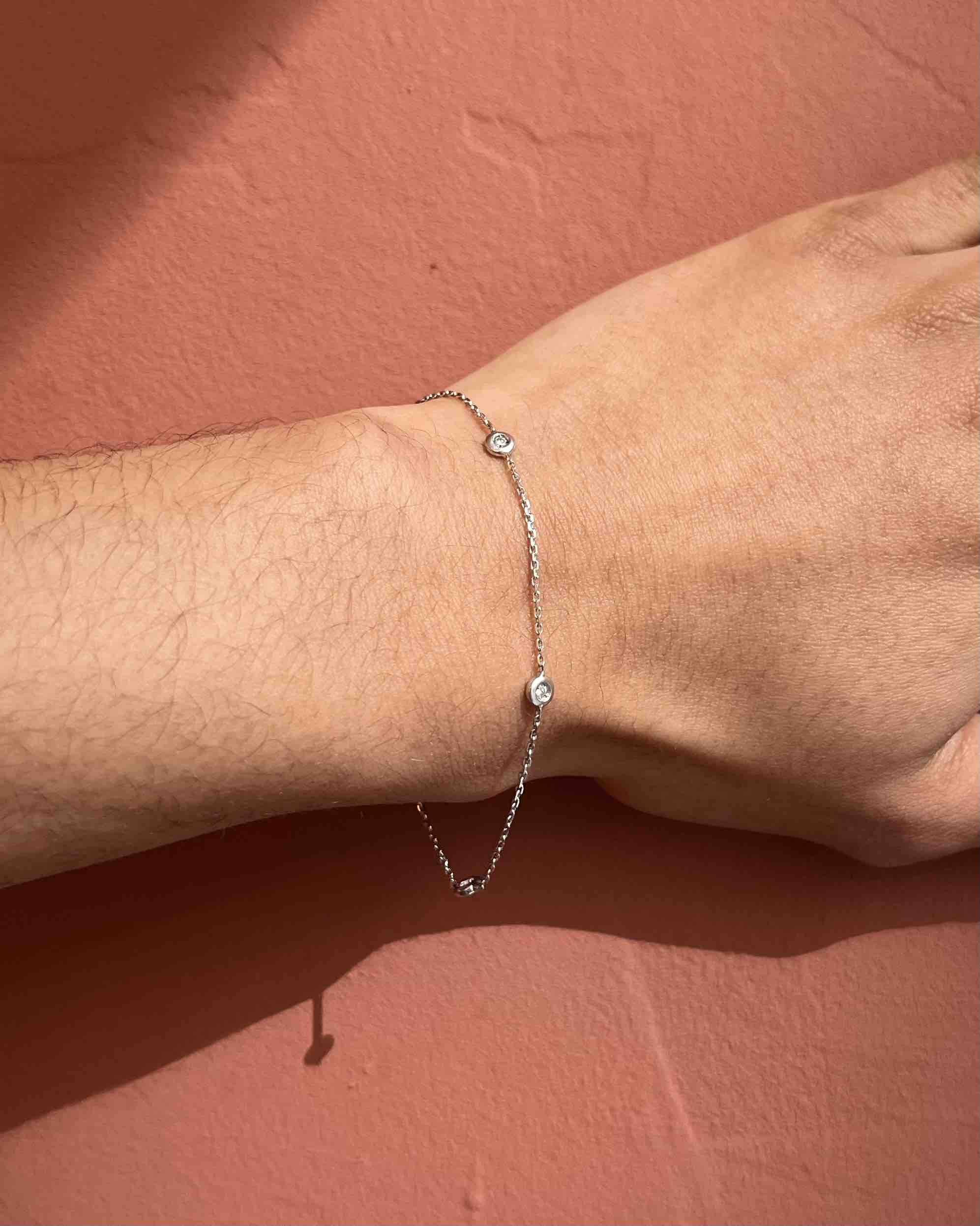 Pulsera de diamantes y oro blanco “Persia”