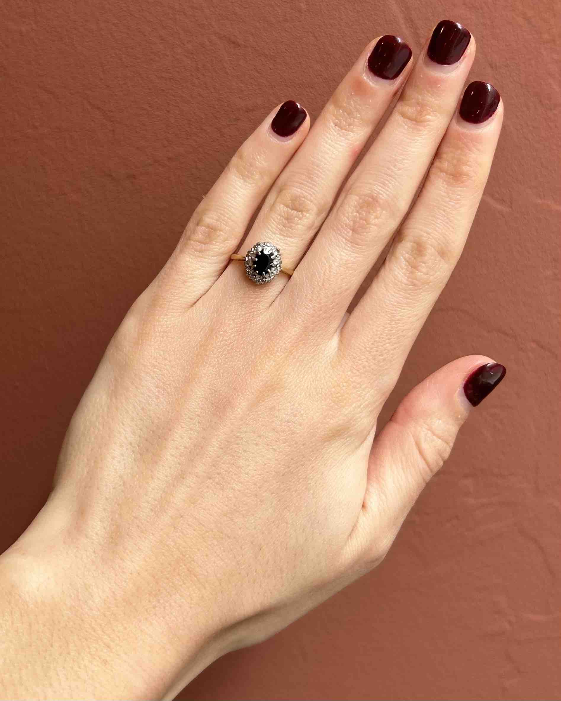 Bague Marguerite Saphir & Diamants "Lizie"