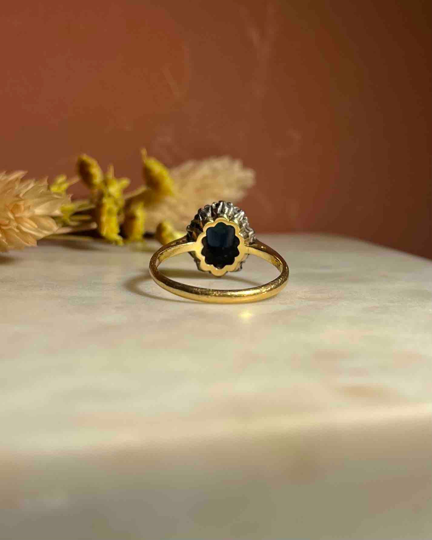 Bague Marguerite Saphir & Diamants "Lizie"
