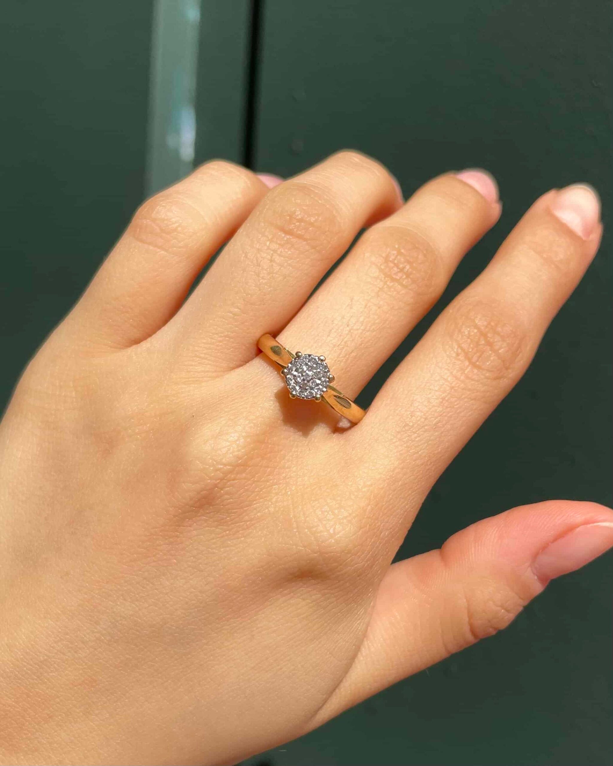 "Hinaa" 18 Diamond Solitaire Ring