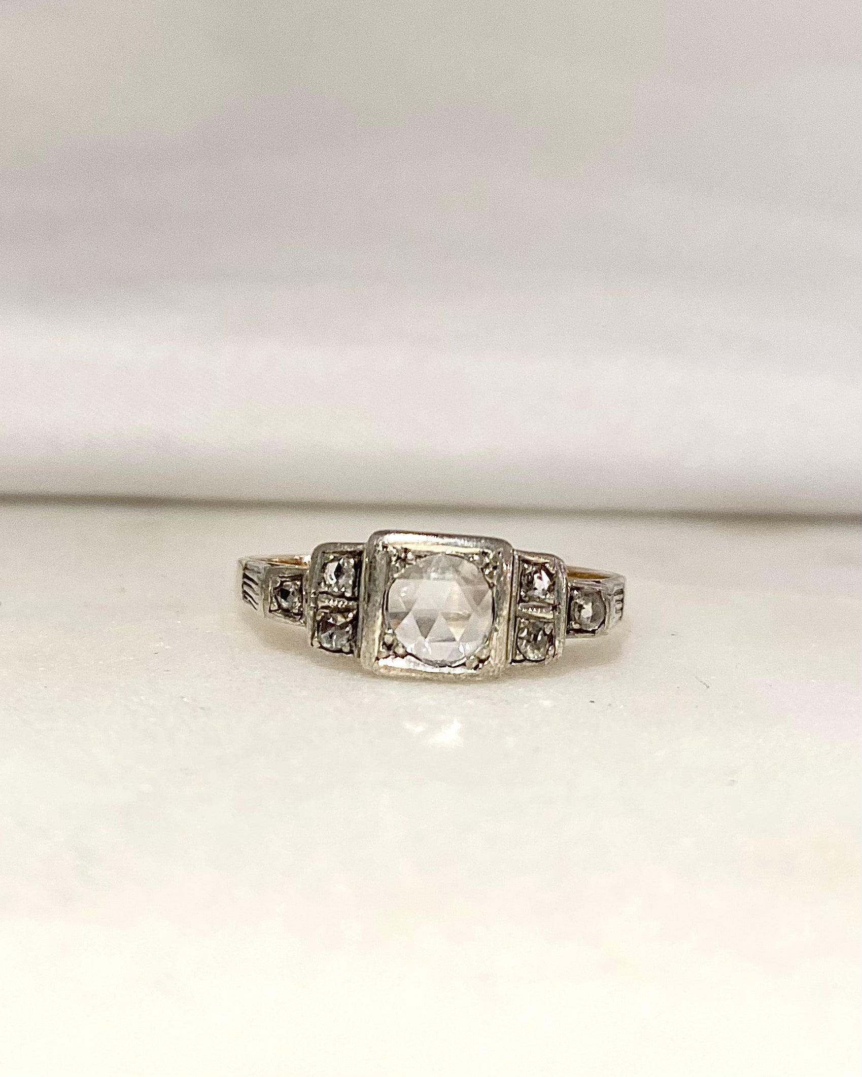 Anillo Art Déco Diamantes "Coline"