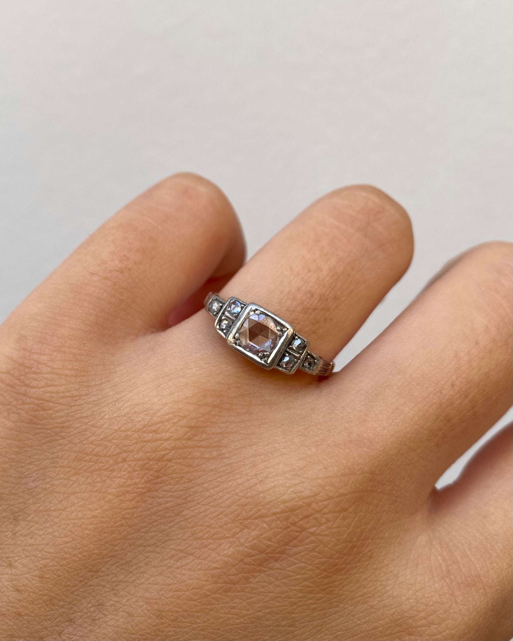 Anillo Art Déco Diamantes "Coline"