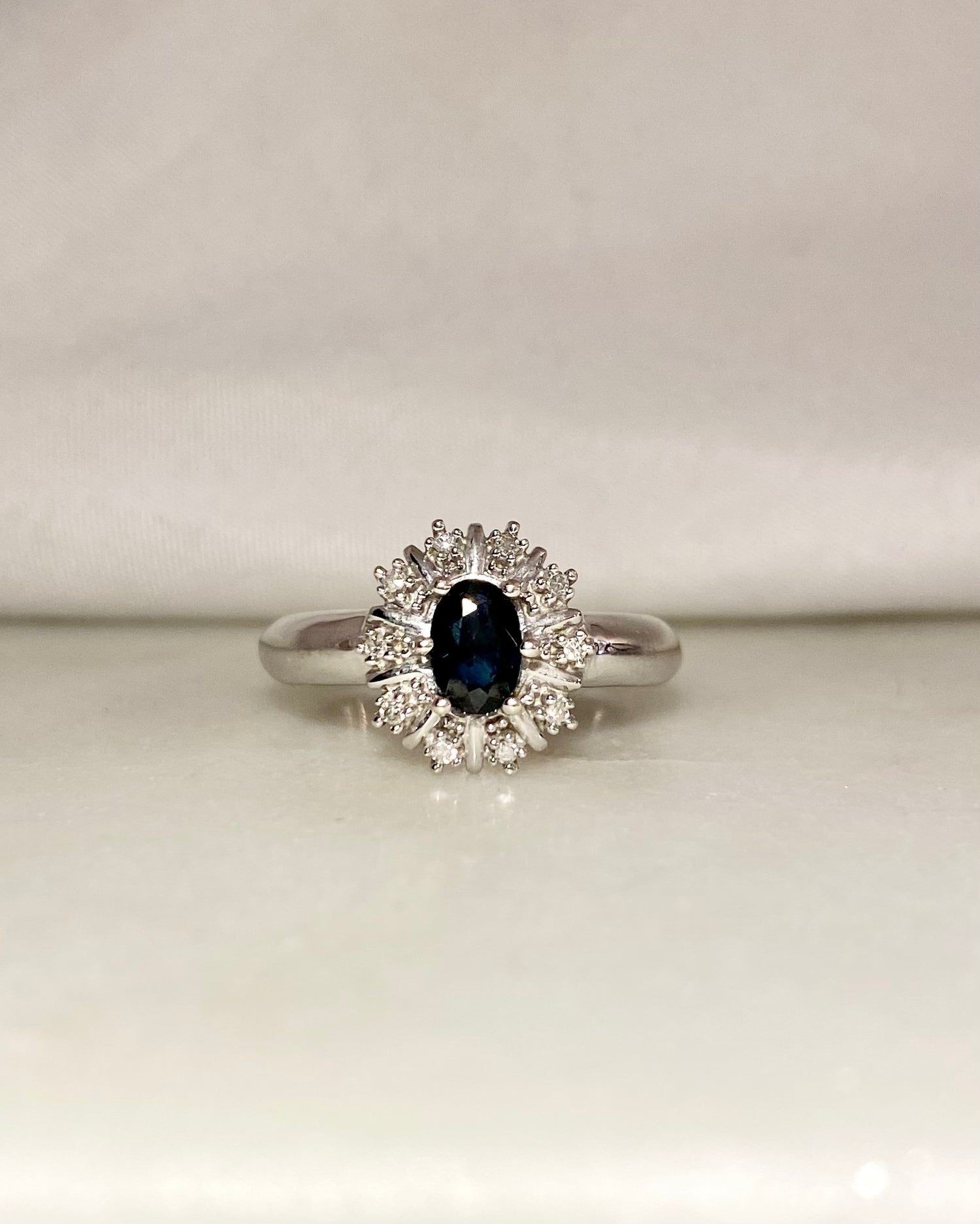 Bague Marguerite Saphir & Diamants "Clarisse"