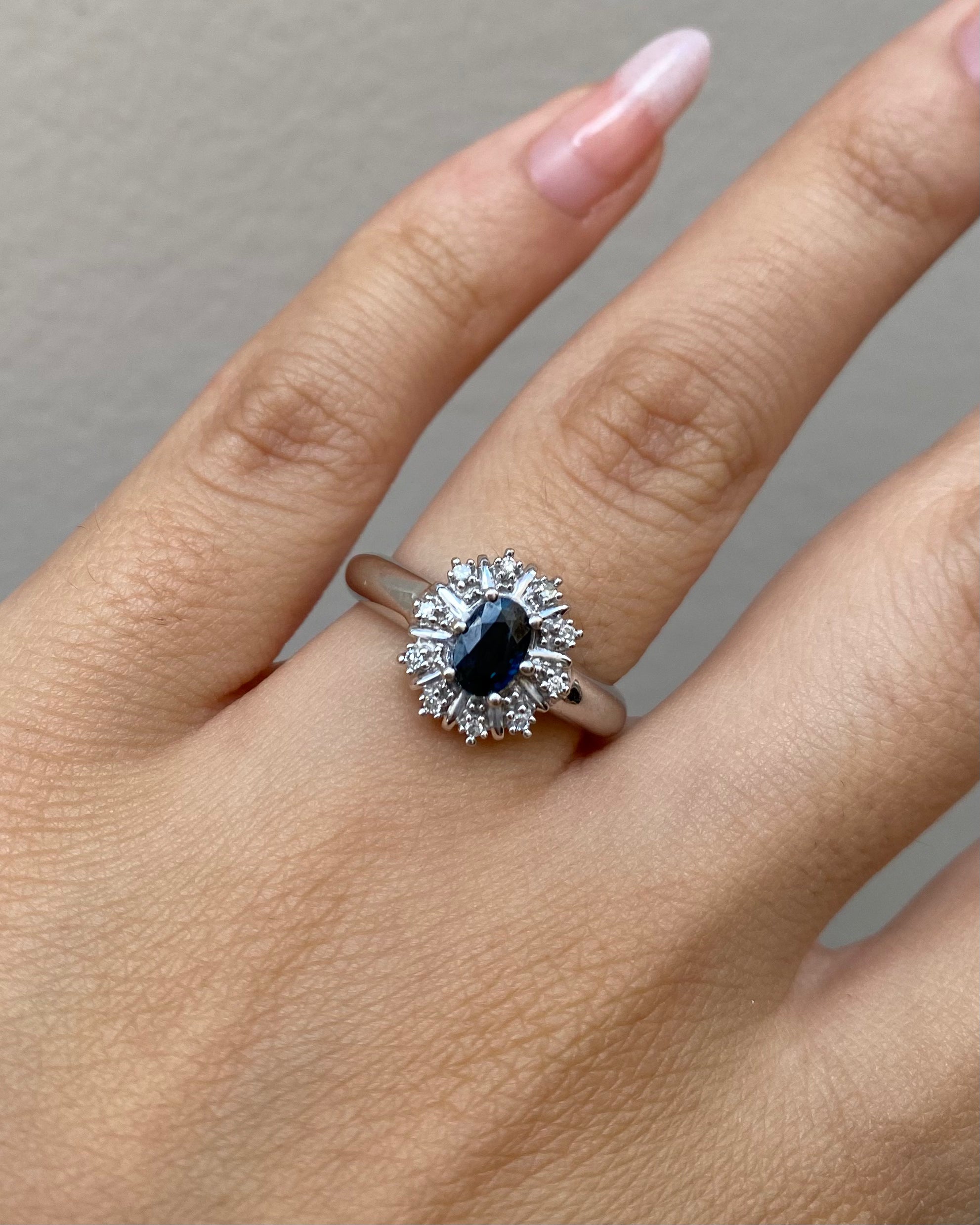 Anillo Margarita Zafiro y Diamantes "Clarisse"