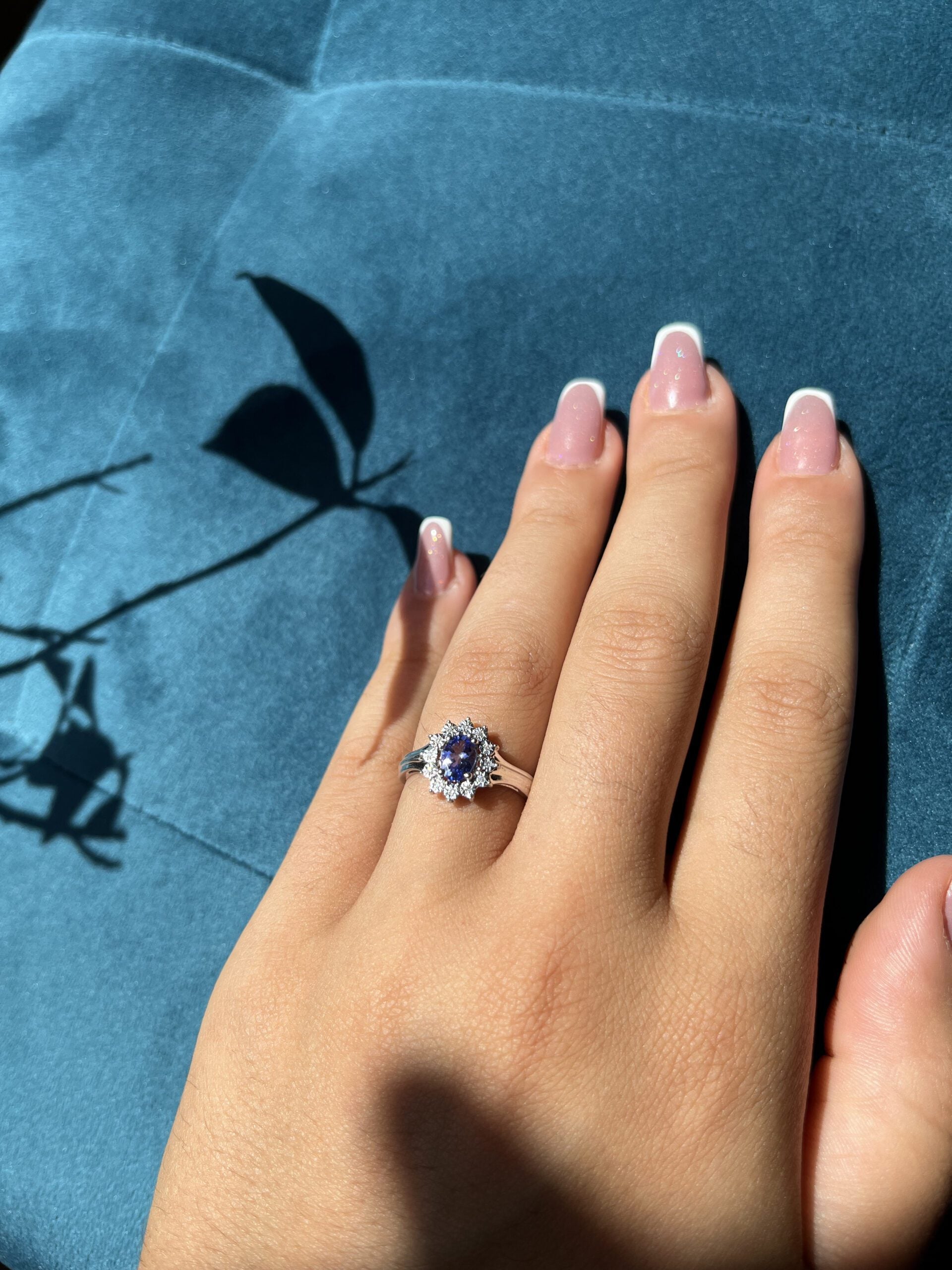 Bague Marguerite Tanzanite & diamants "Mia"