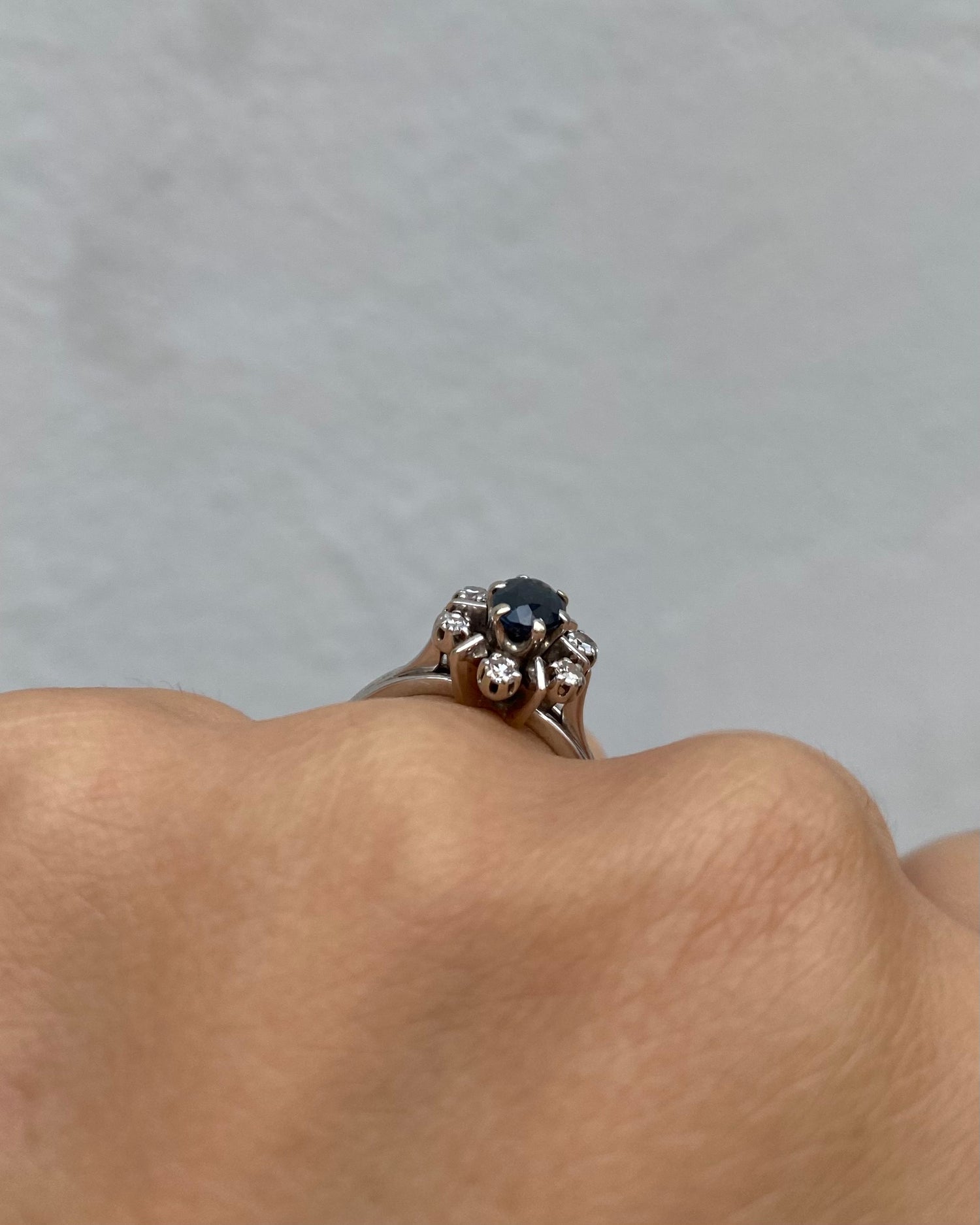Bague Marguerite Saphir & Diamants "Rosaine"