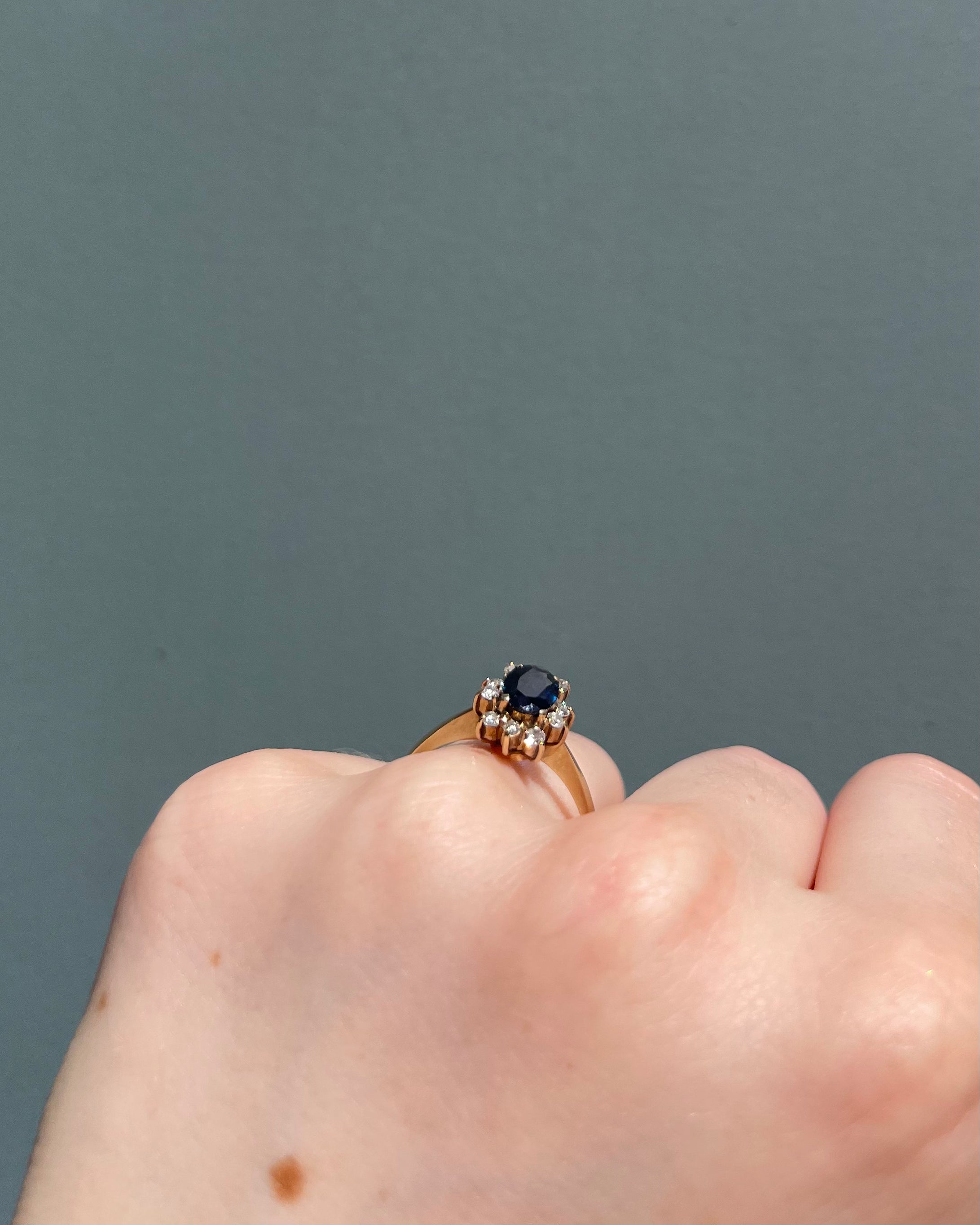 Bague Marguerite Saphir et Diamants  "Pimia"
