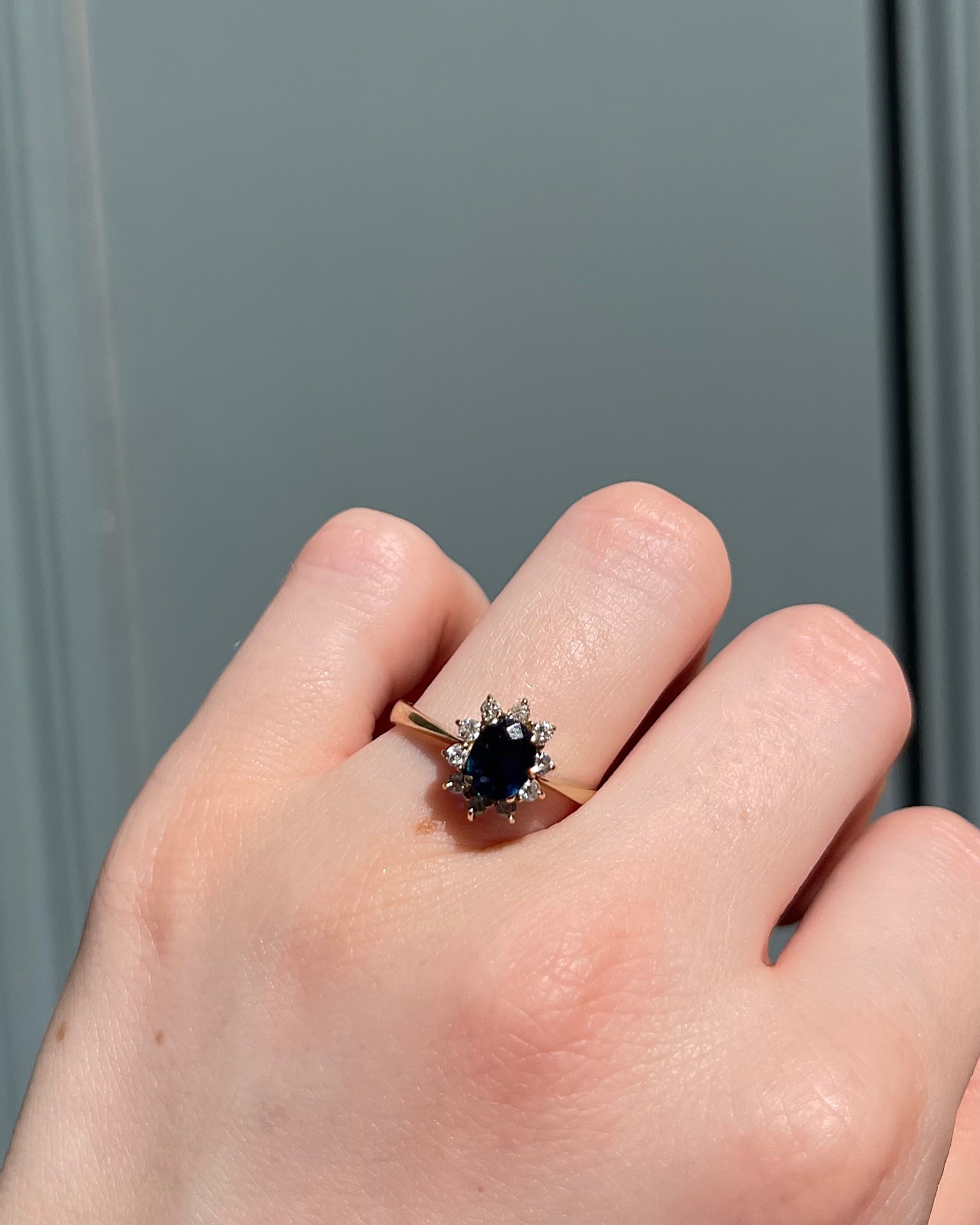 Bague Marguerite Saphir et Diamants "Pimia"