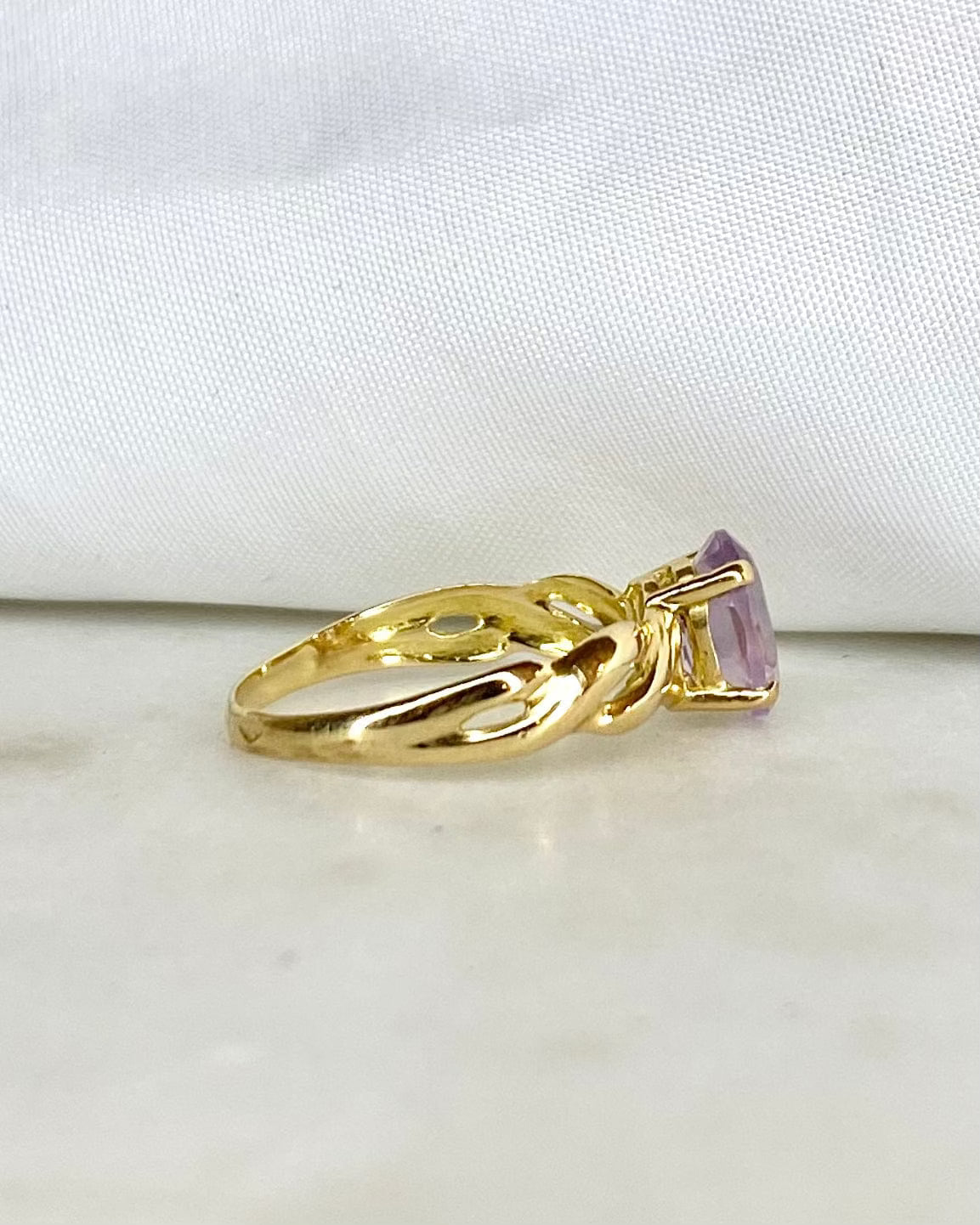 Bague Solitaire Amethyste 1.23 carat "Anaé"