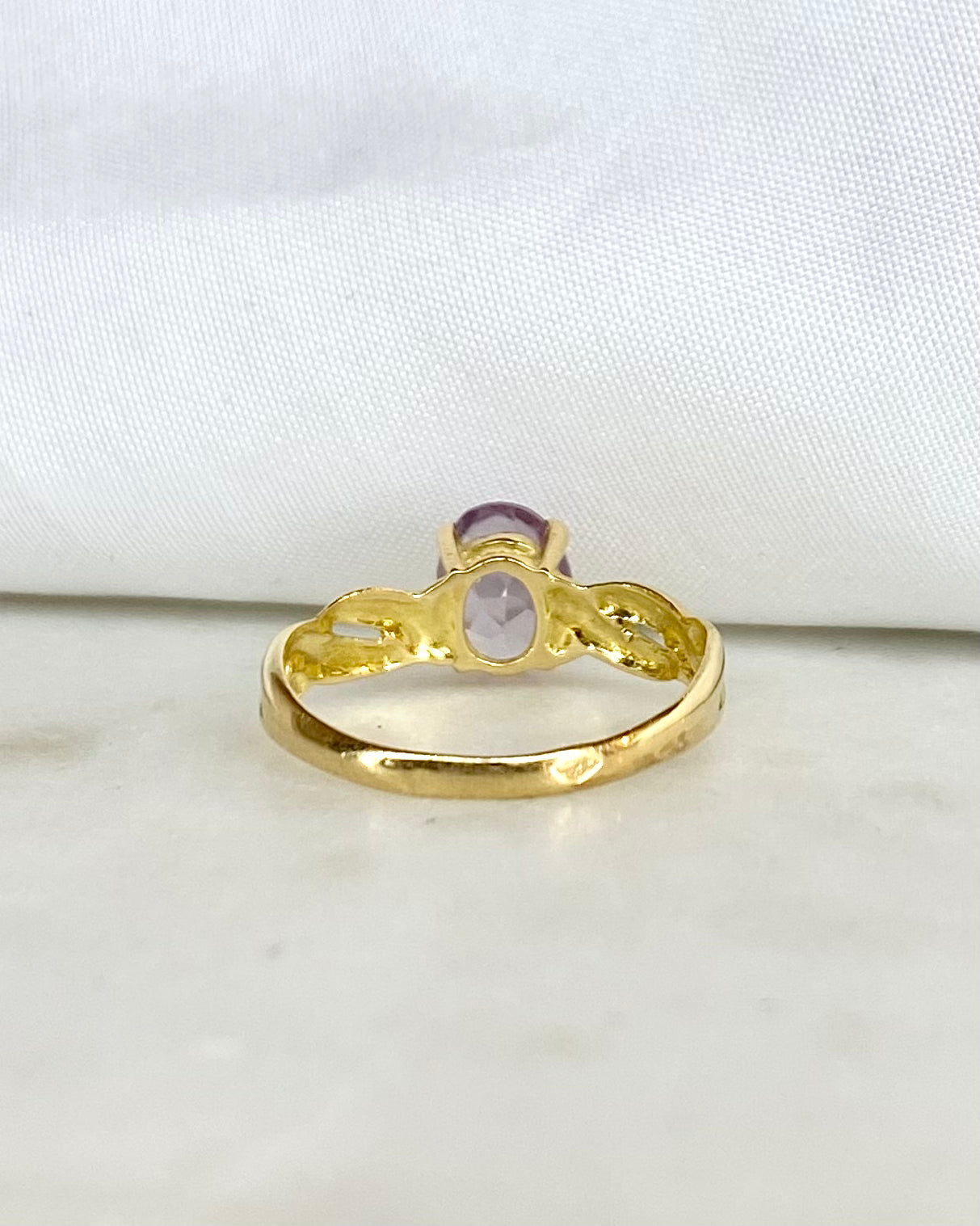 Bague Solitaire Amethyste 1.23 carat "Anaé"