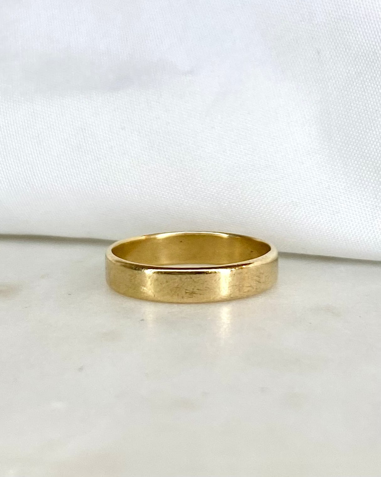 Alliance En Or 18 Carats Alliance Demi Jonc Bague Alliance Femme