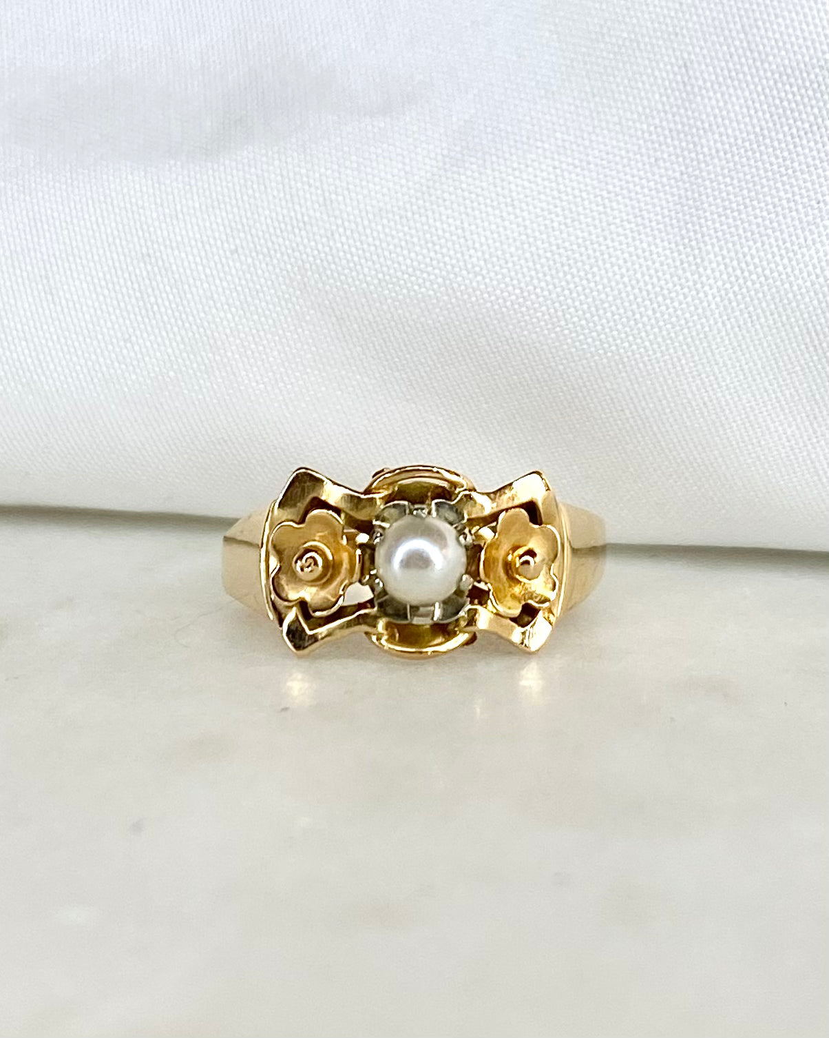 Bague Tank perle "Irene"