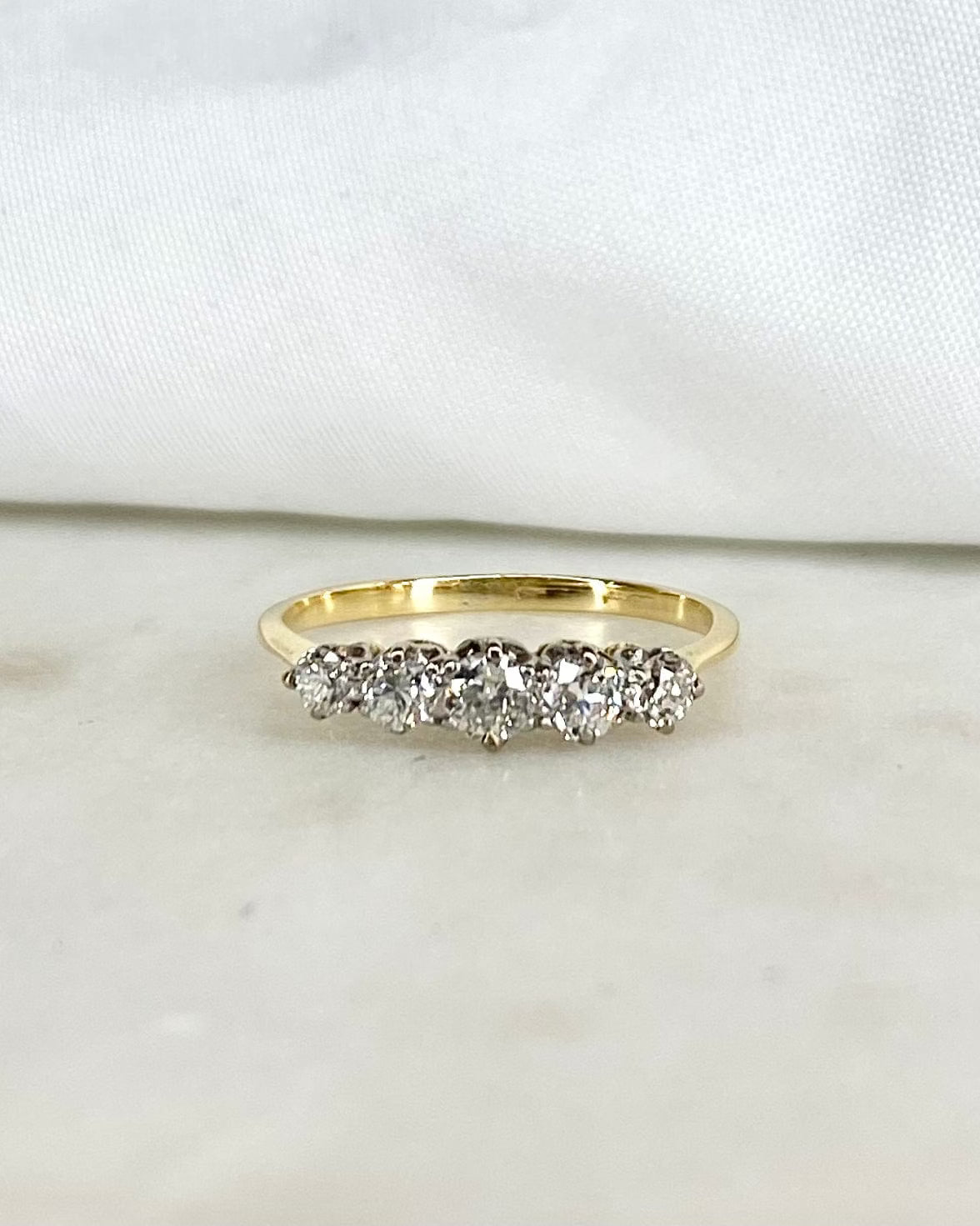 Bague Riviere 5 diamants "June"