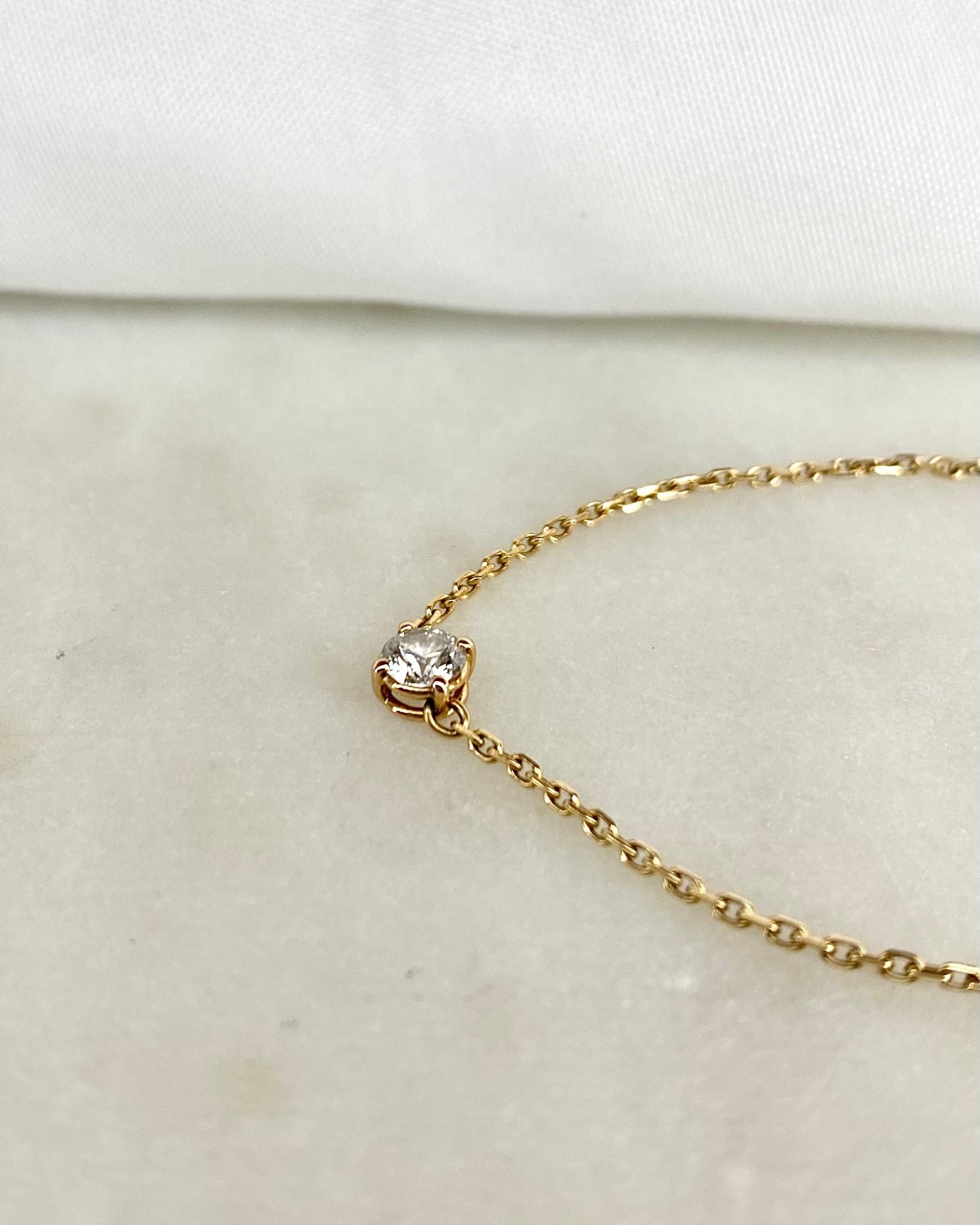 Pulsera Diamante 0.20 quilates y oro 18 quilates "Bertille"