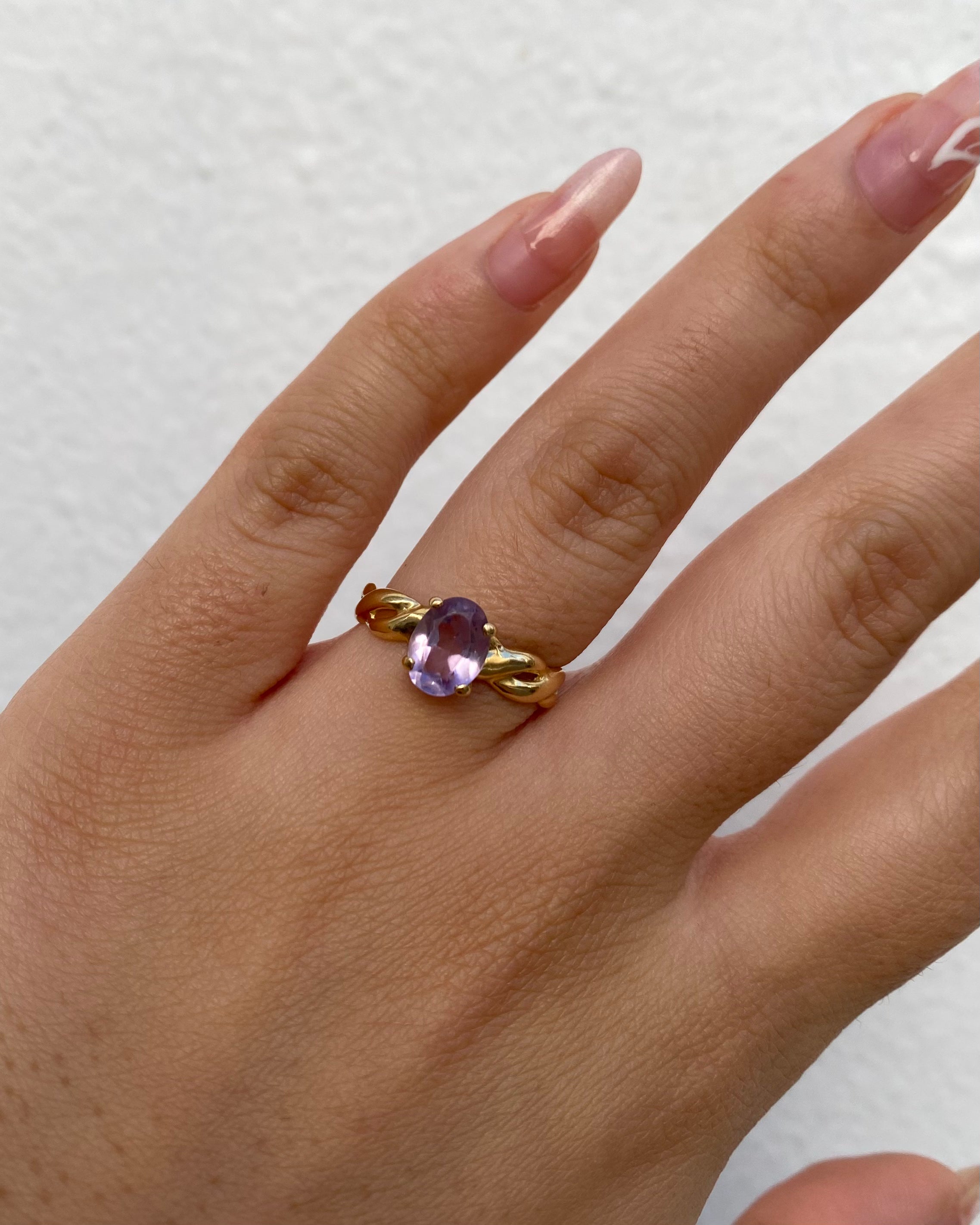 Bague Solitaire Amethyste 1.23 carat "Anaé"