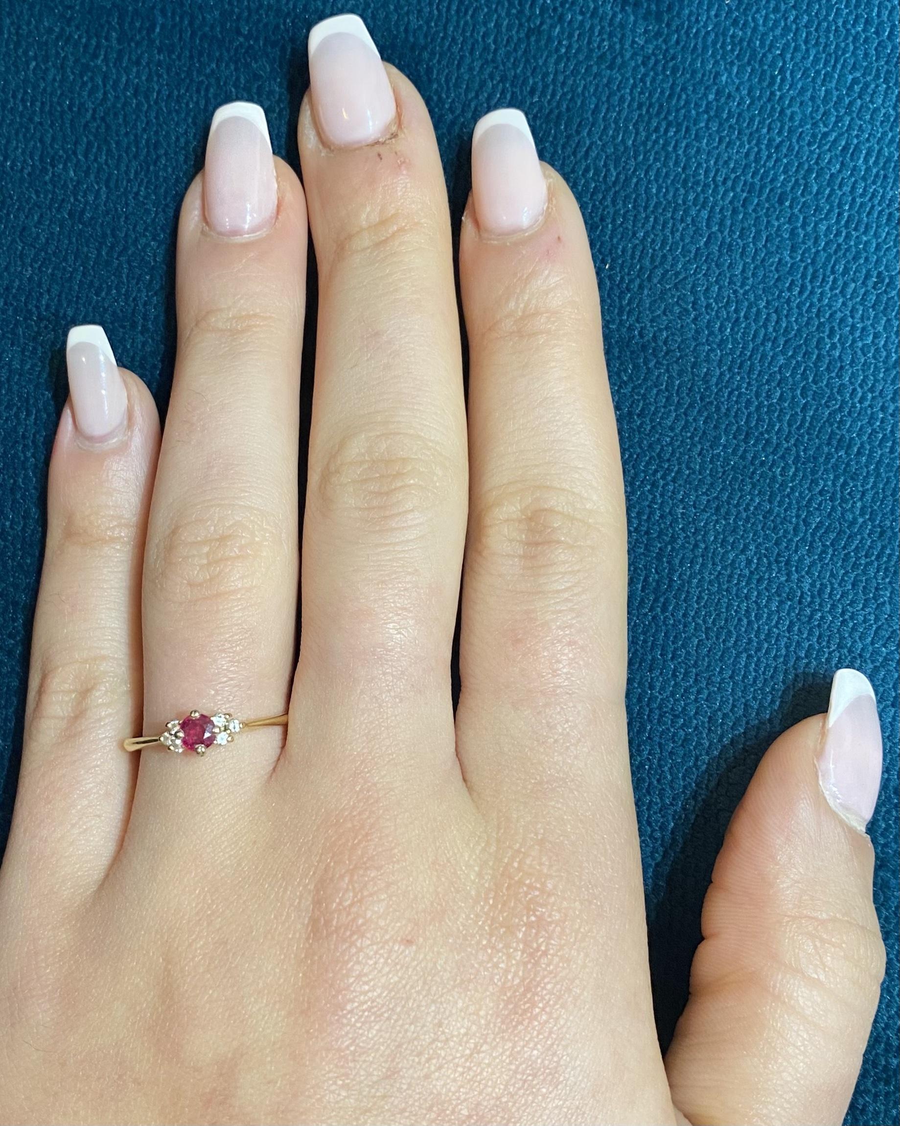 Bague Vintage Rubis & Diamants "Martina"