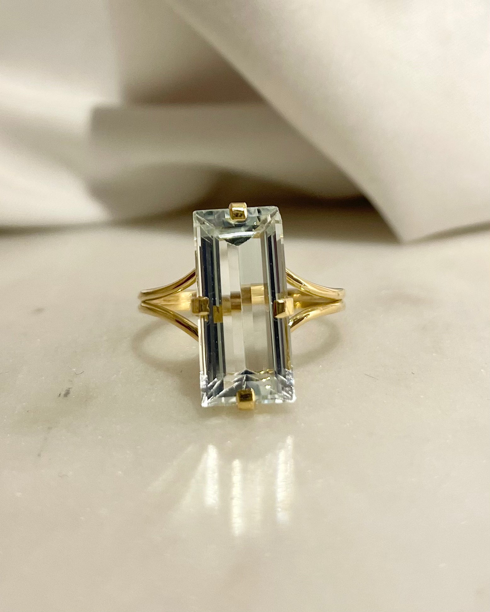 Bague Cocktail Aigue-Marine 3.80 Carats "Serafine"