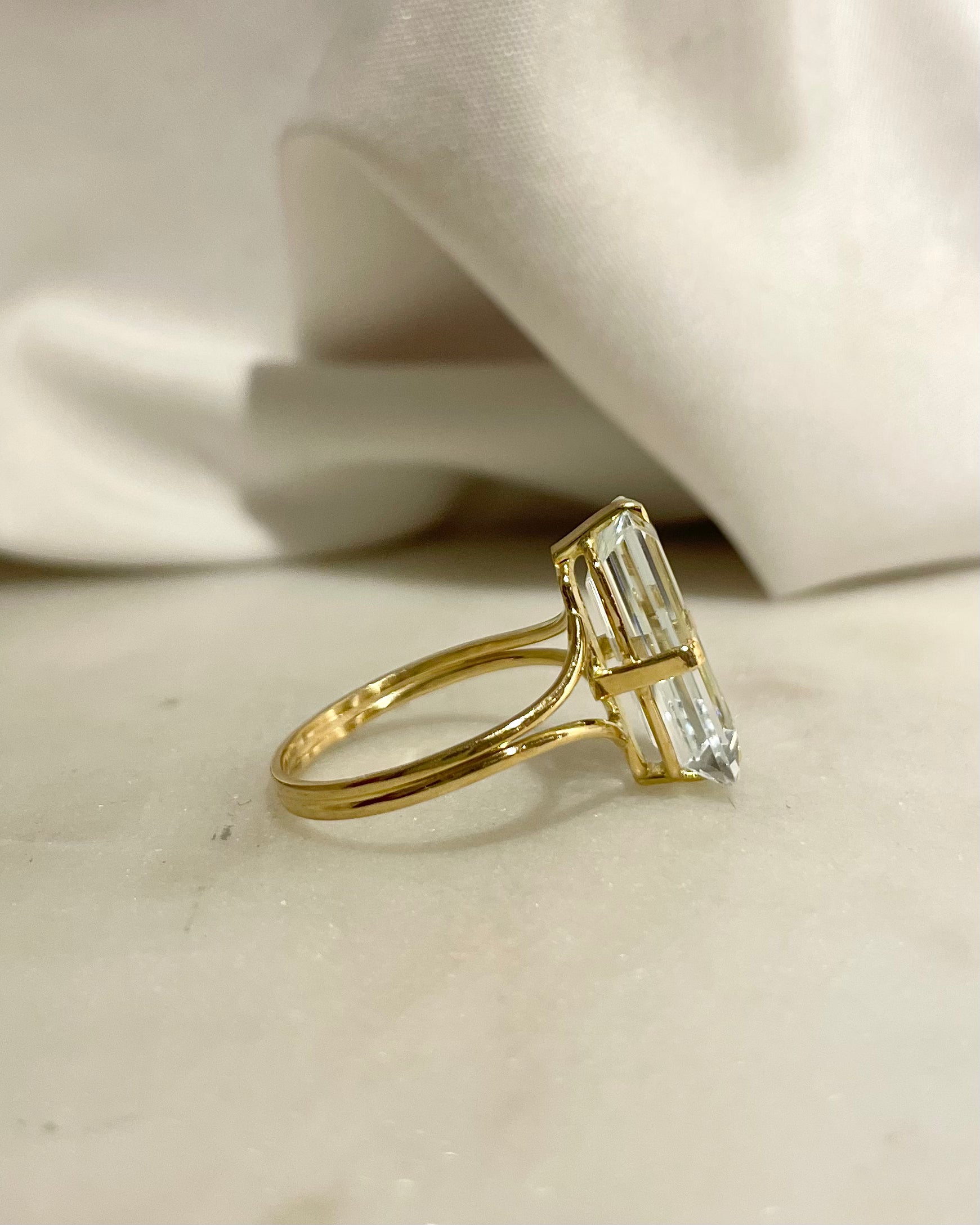 Bague Cocktail Aigue-Marine 3.80 Carats "Serafine"