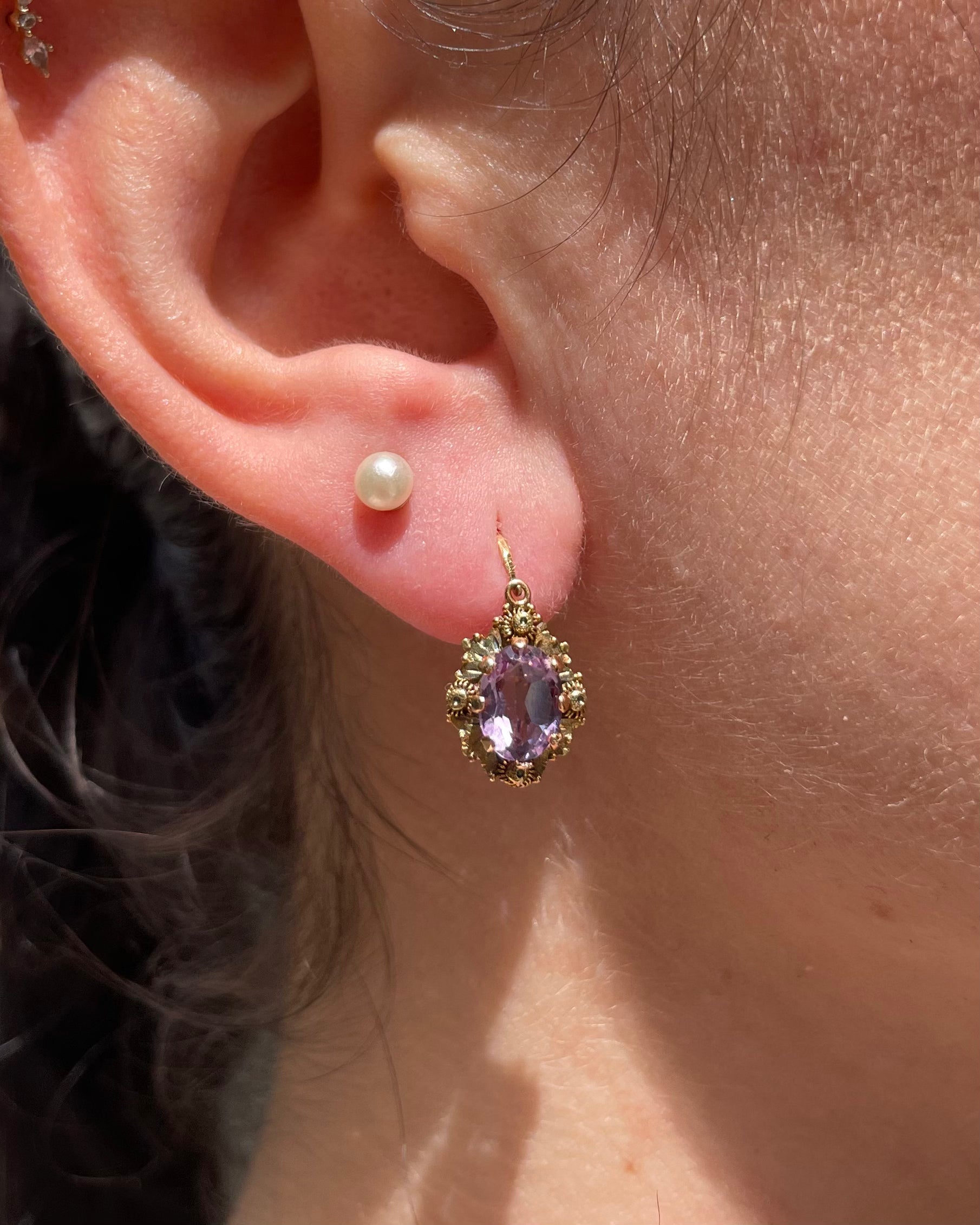 Dormeuses Améthystes 2.20 carats "Vittoria"