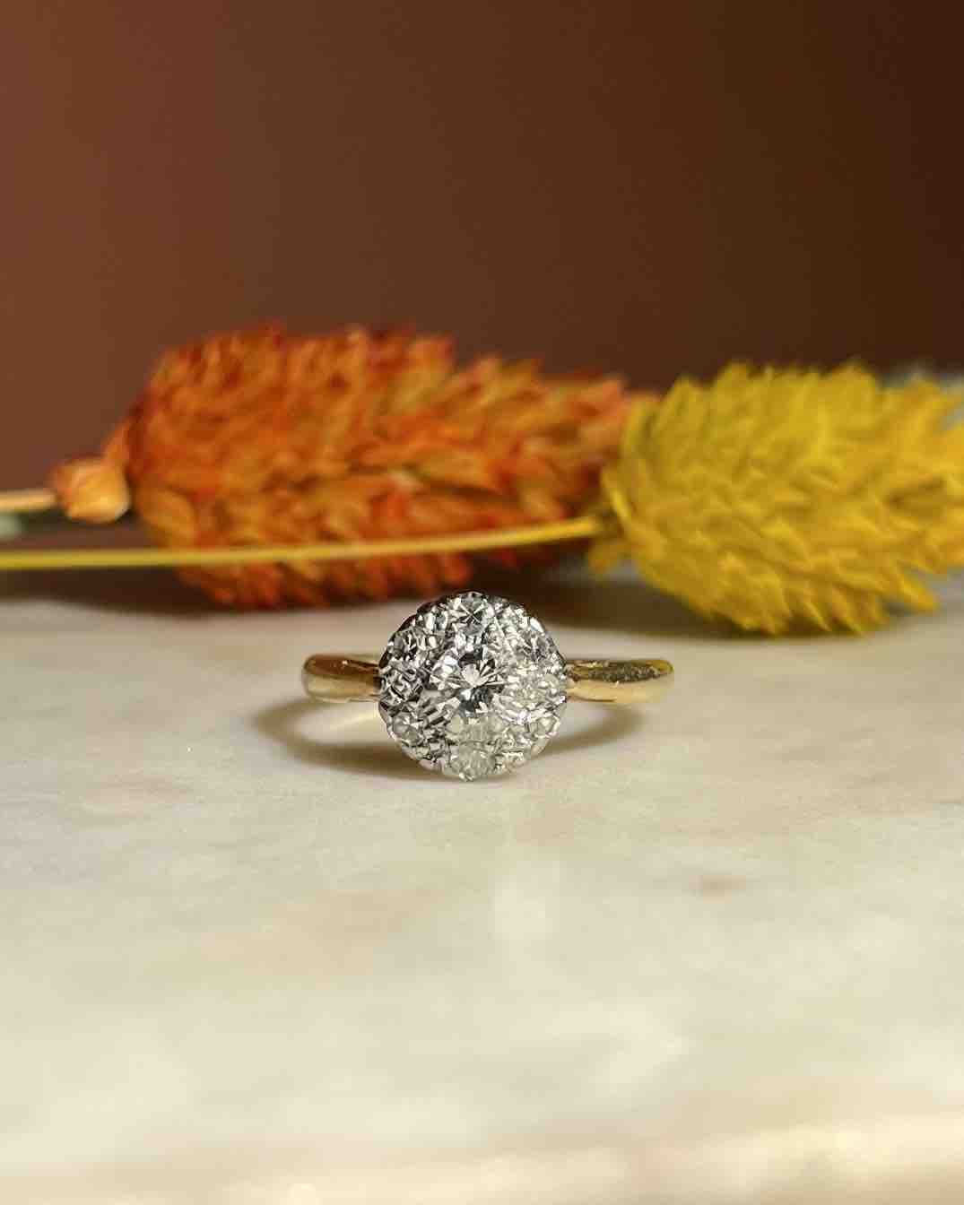 Bague Art-déco diamants 0.50 Carat "Elina" - Elliade Paris