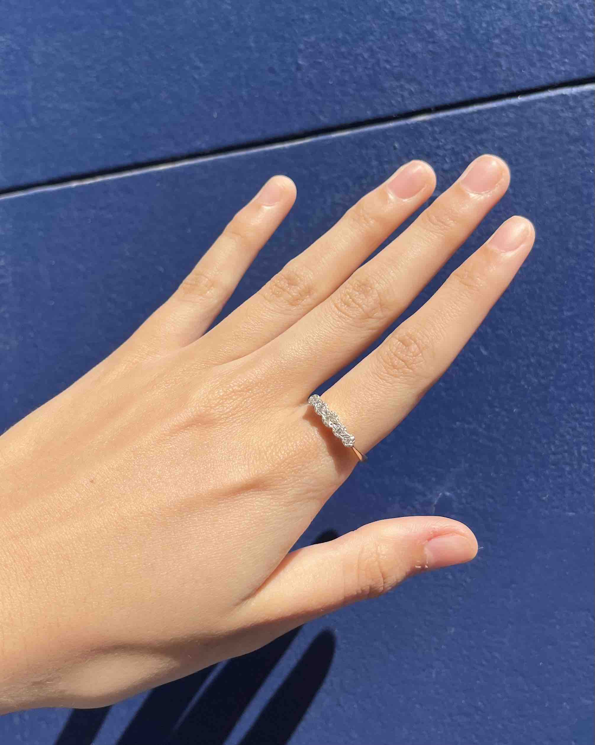 "Sona" diamond river ring
