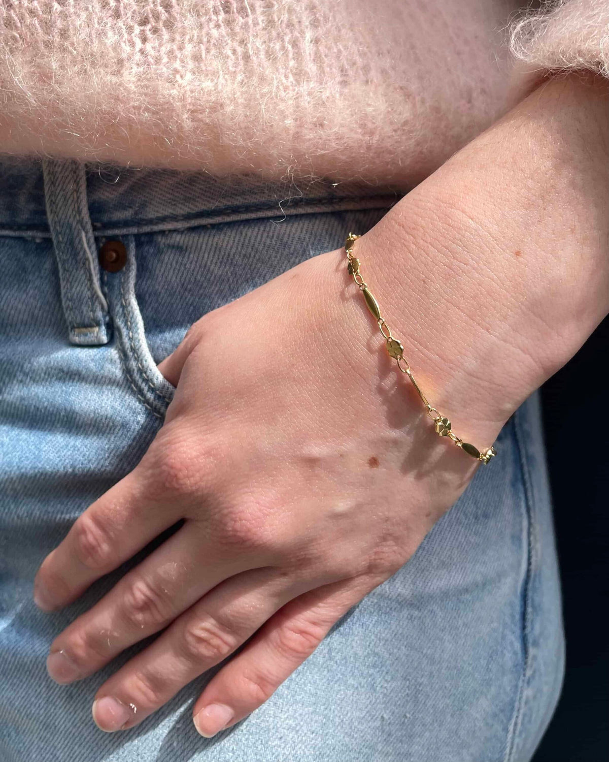 Bracelet Vintage Trèfles or 18 carats "Sofya" - Elliade Paris