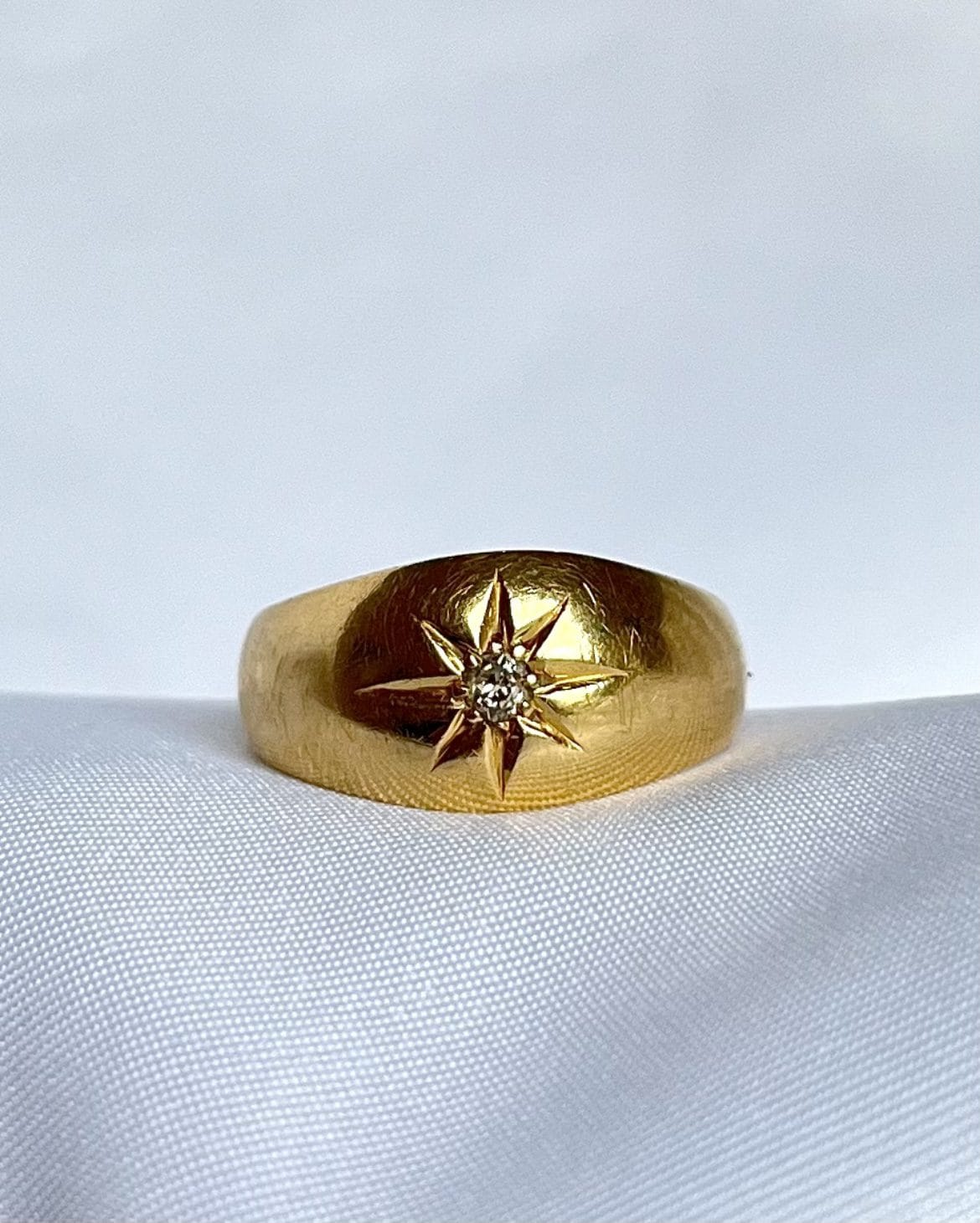 Bague Jonc Diamant en serti étoilé "Cléophé"
