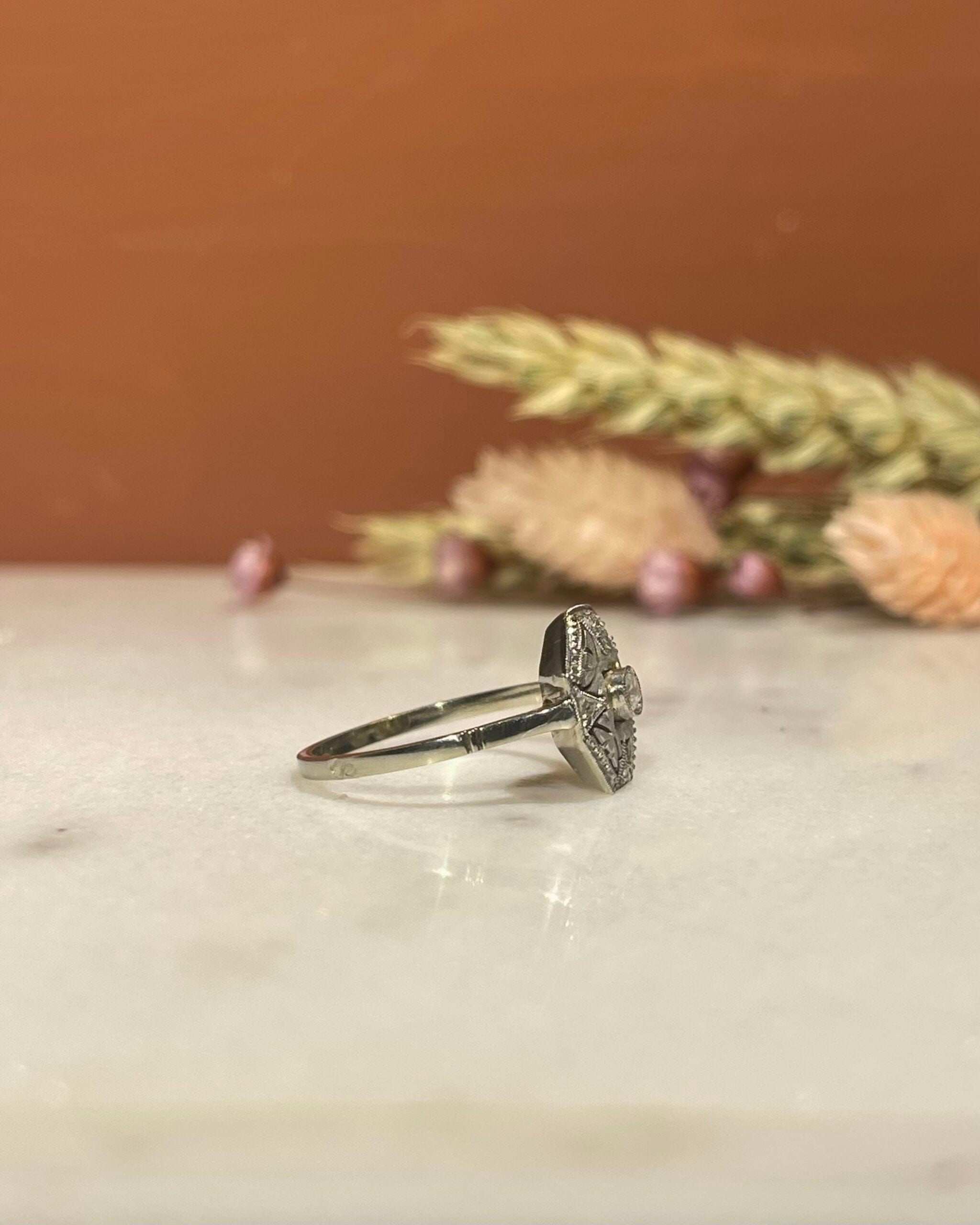 Bague Vintage Art-Déco Diamants "Violaine"