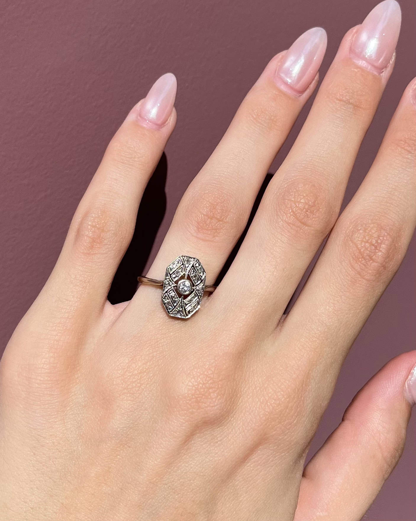 Bague Vintage Art-Déco Diamants "Madison"