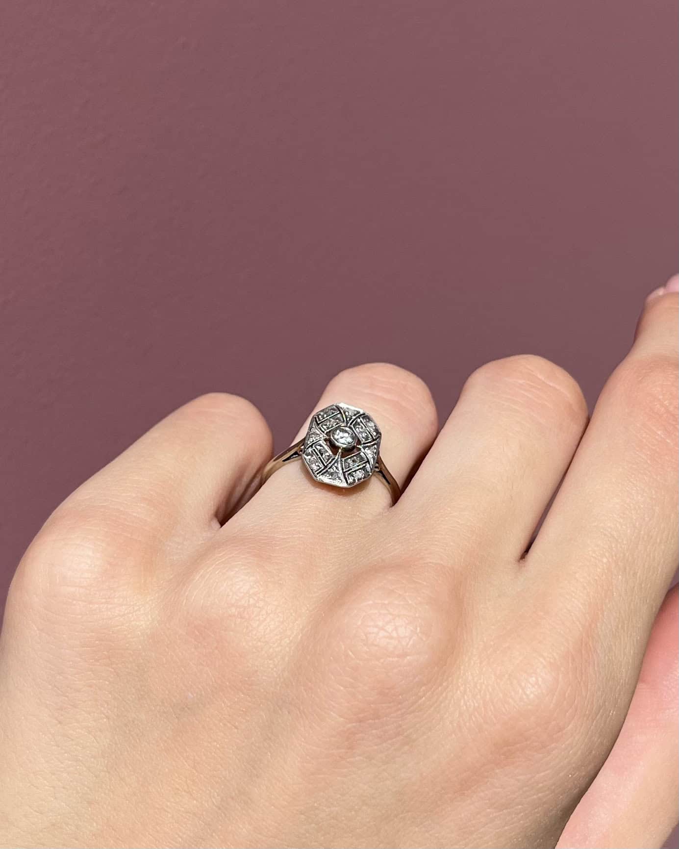 Bague Vintage Art-Déco Diamants "Madison"
