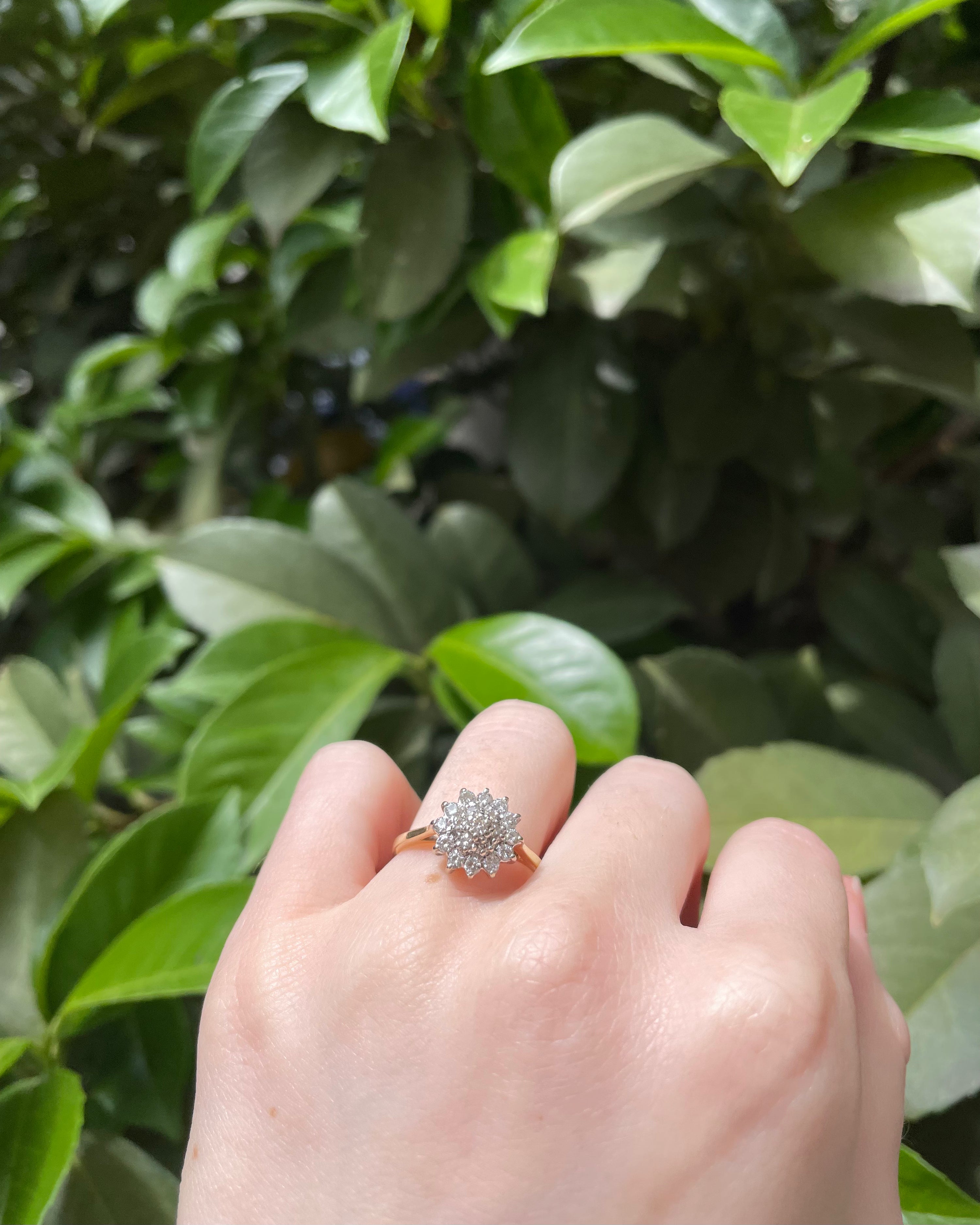 Anillo Margarita Diamantes 0.47 quilates "Cecilia"