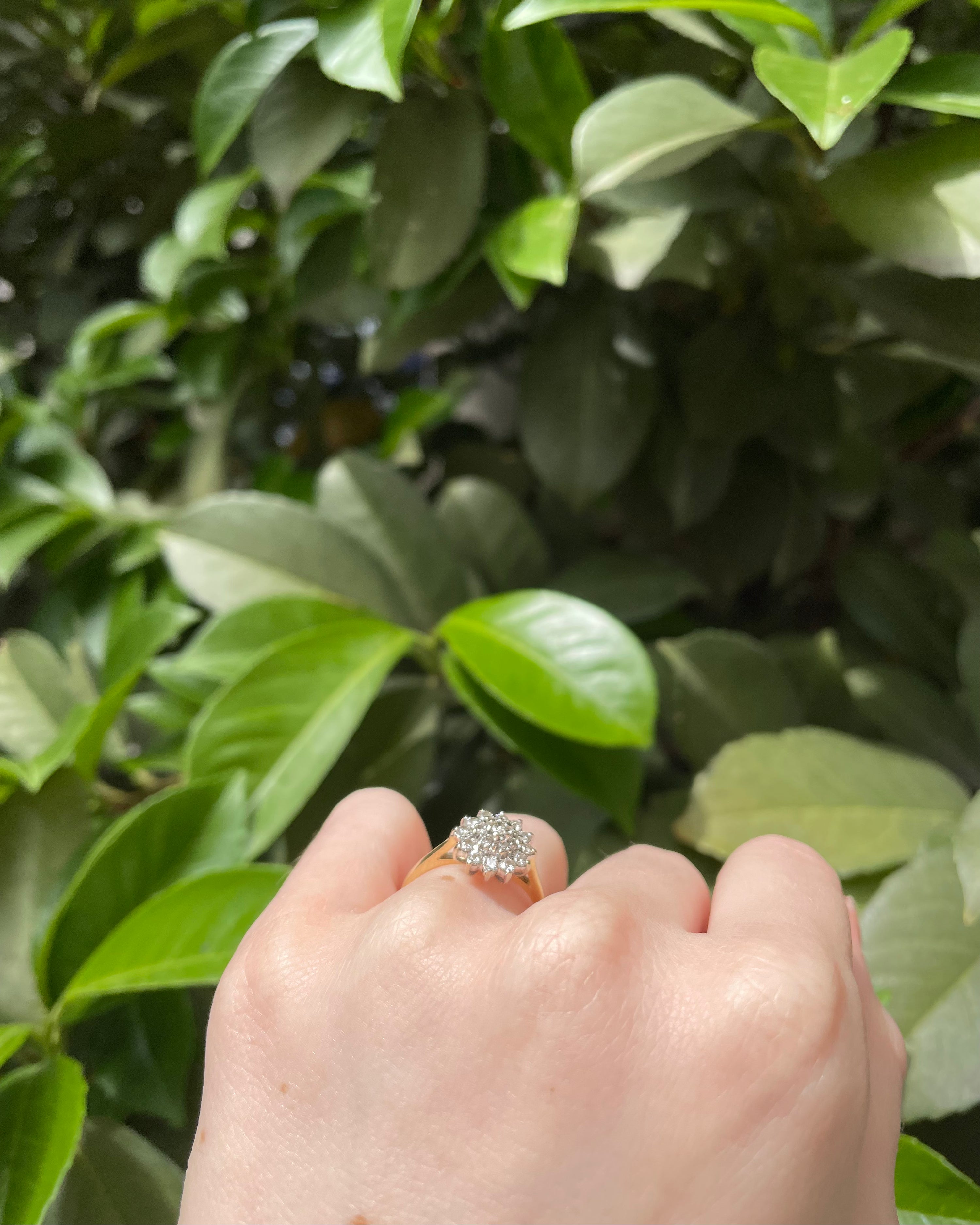 Anillo Margarita Diamantes 0.47 quilates "Cecilia"