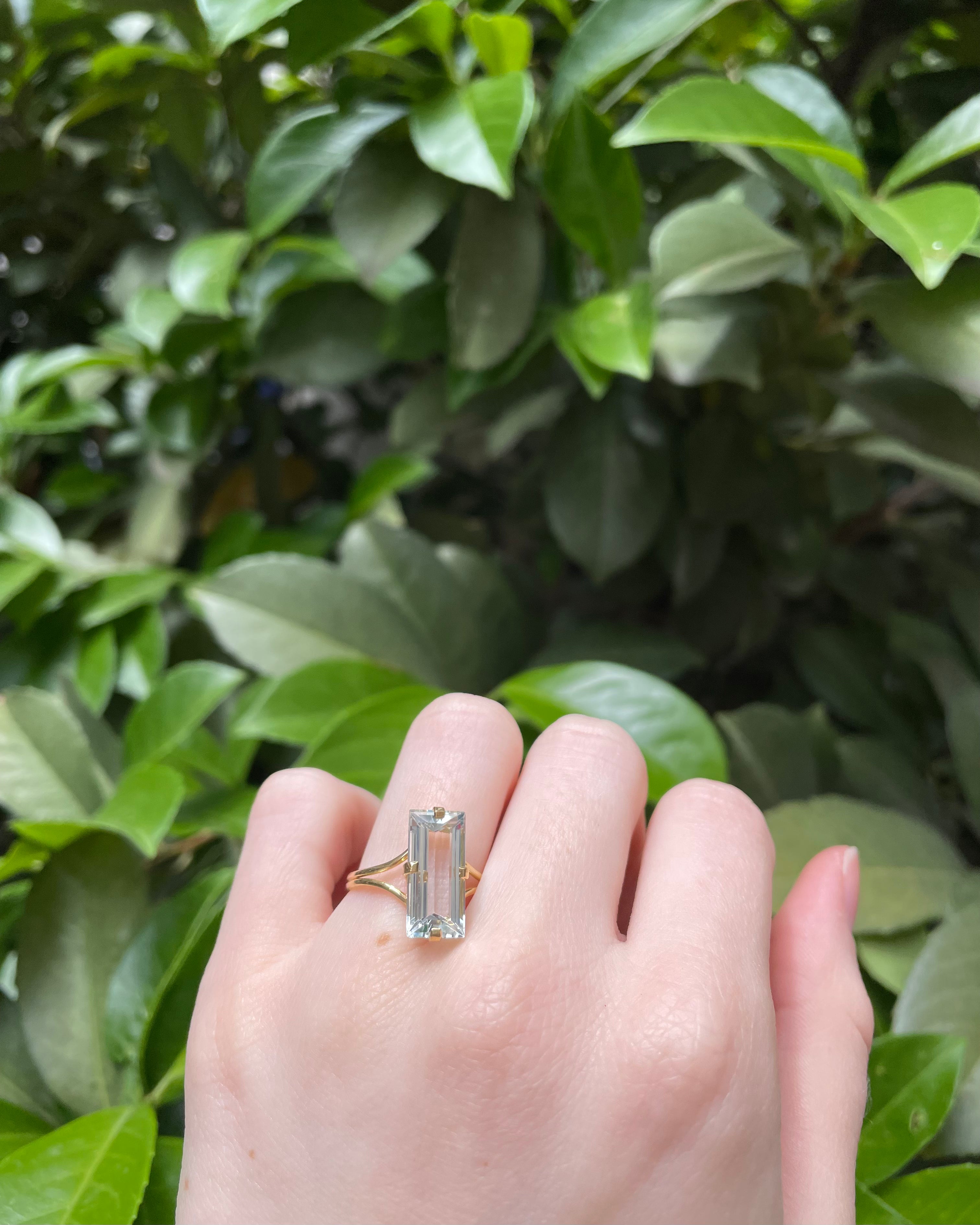 Bague Cocktail Aigue-Marine 3.80 Carats "Serafine"