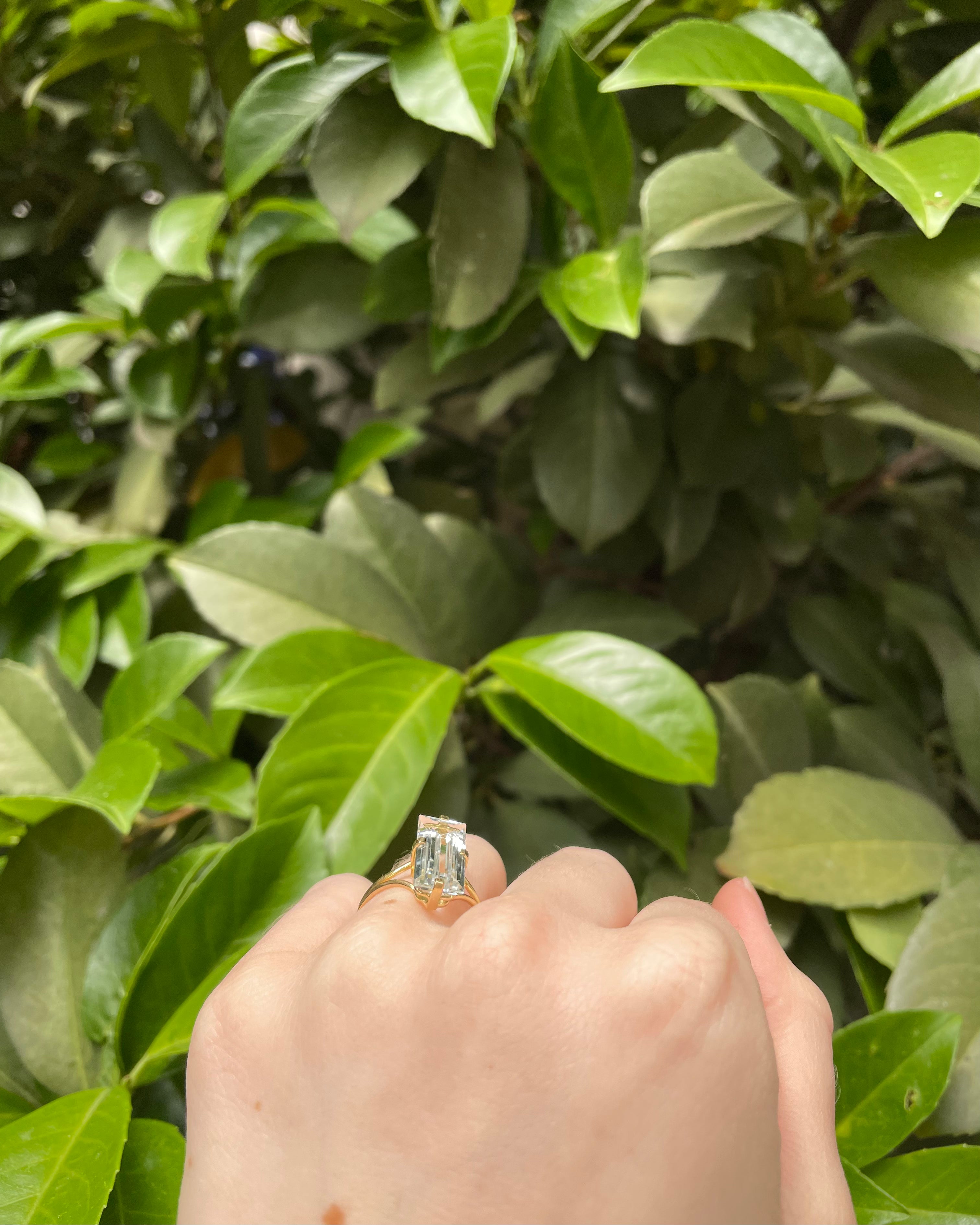 Bague Cocktail Aigue-Marine 3.80 Carats "Serafine"