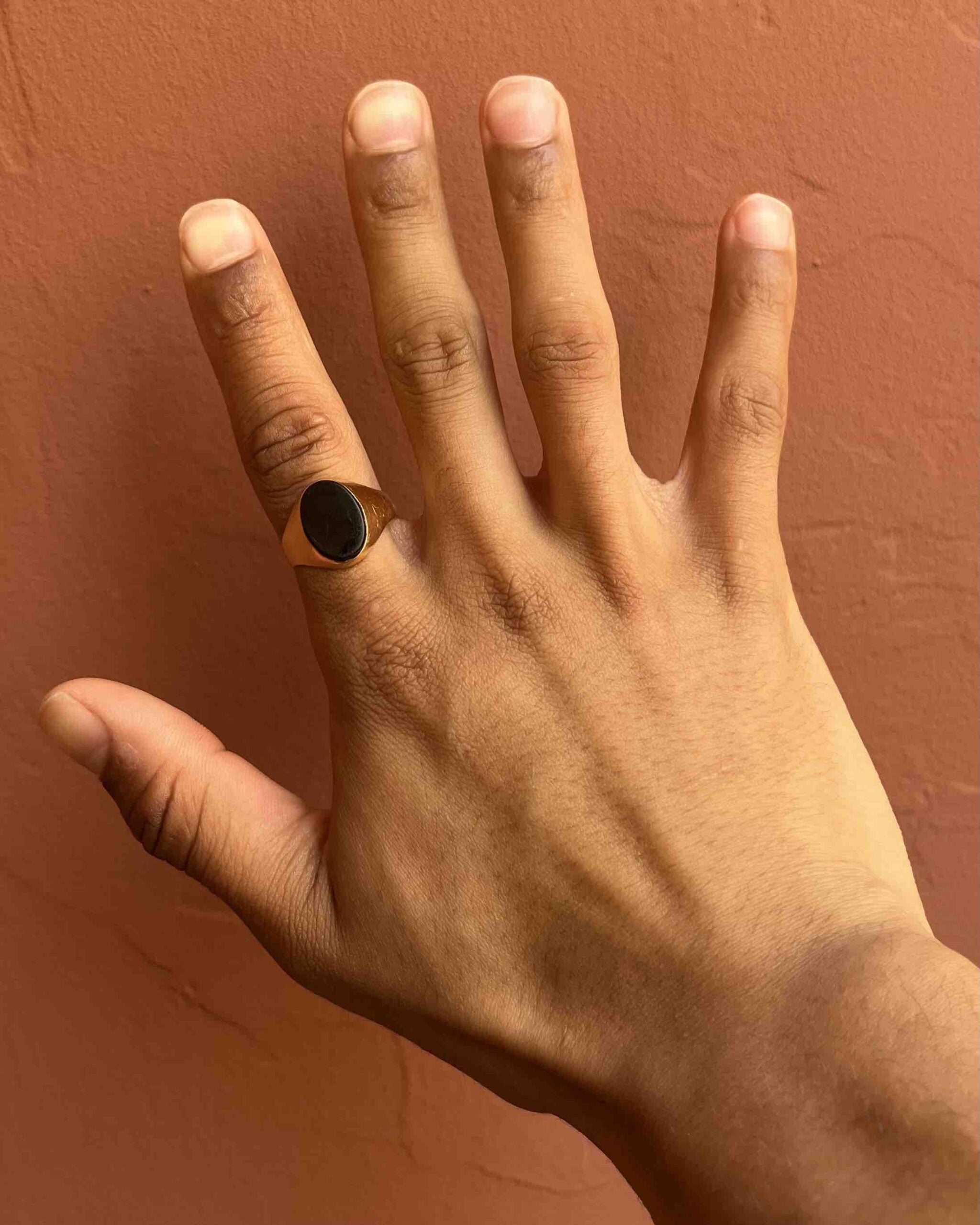 Chevalière vintage Onyx "Ella"