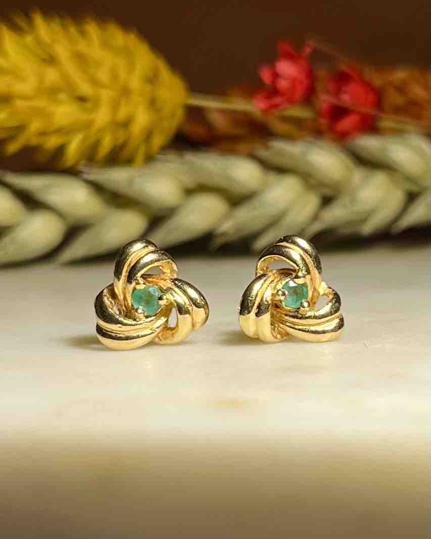 "Tilina" Emerald Earrings