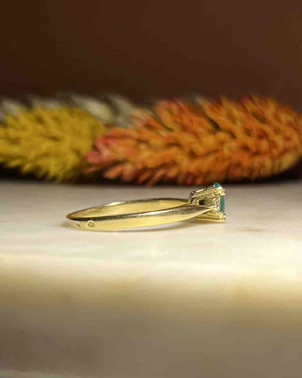 Bague Trilogie Émeraude et Diamants "Thaïs"