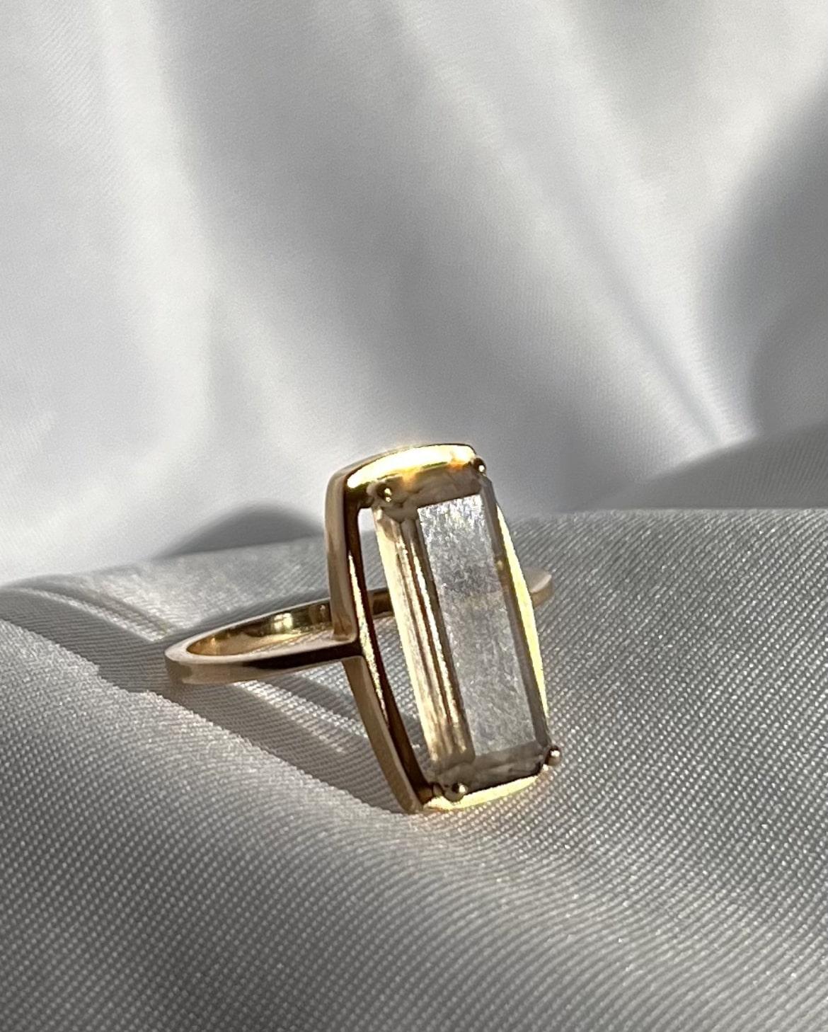 Bague vintage citrine "Sybille"