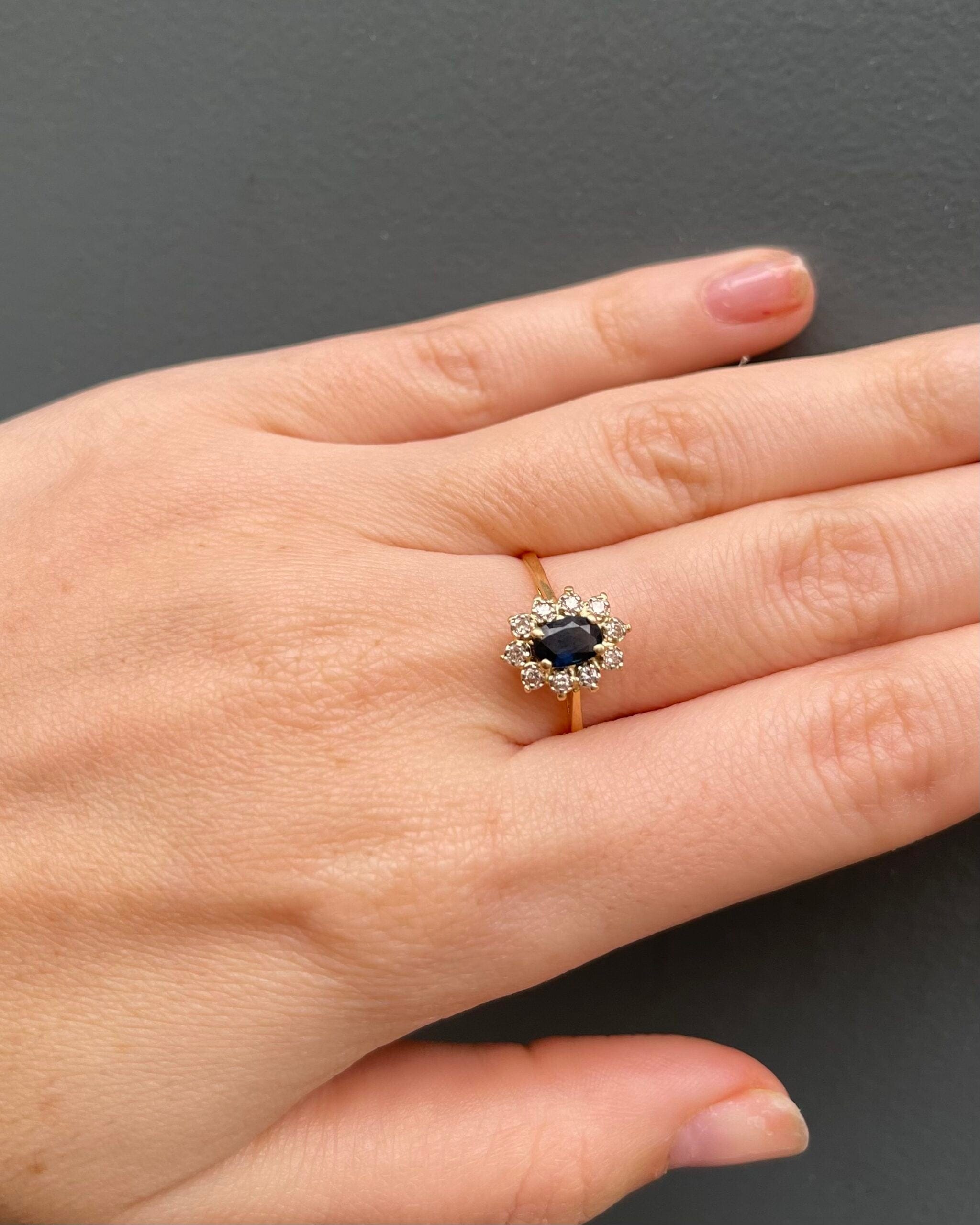Bague Marguerite Saphir & Diamants "Christiane" - Elliade Paris