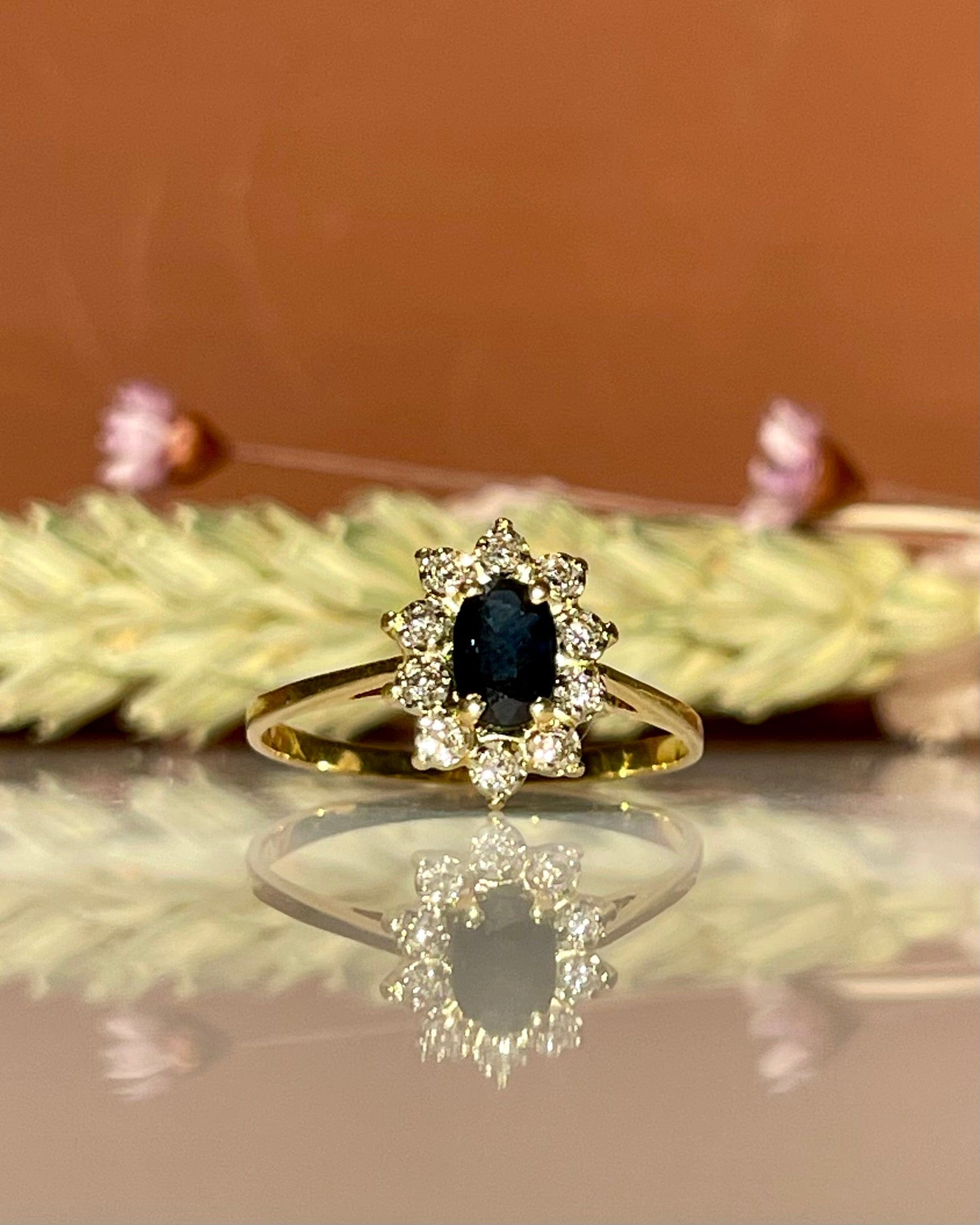 Bague Marguerite Saphir & Diamants "Christiane" - Elliade Paris