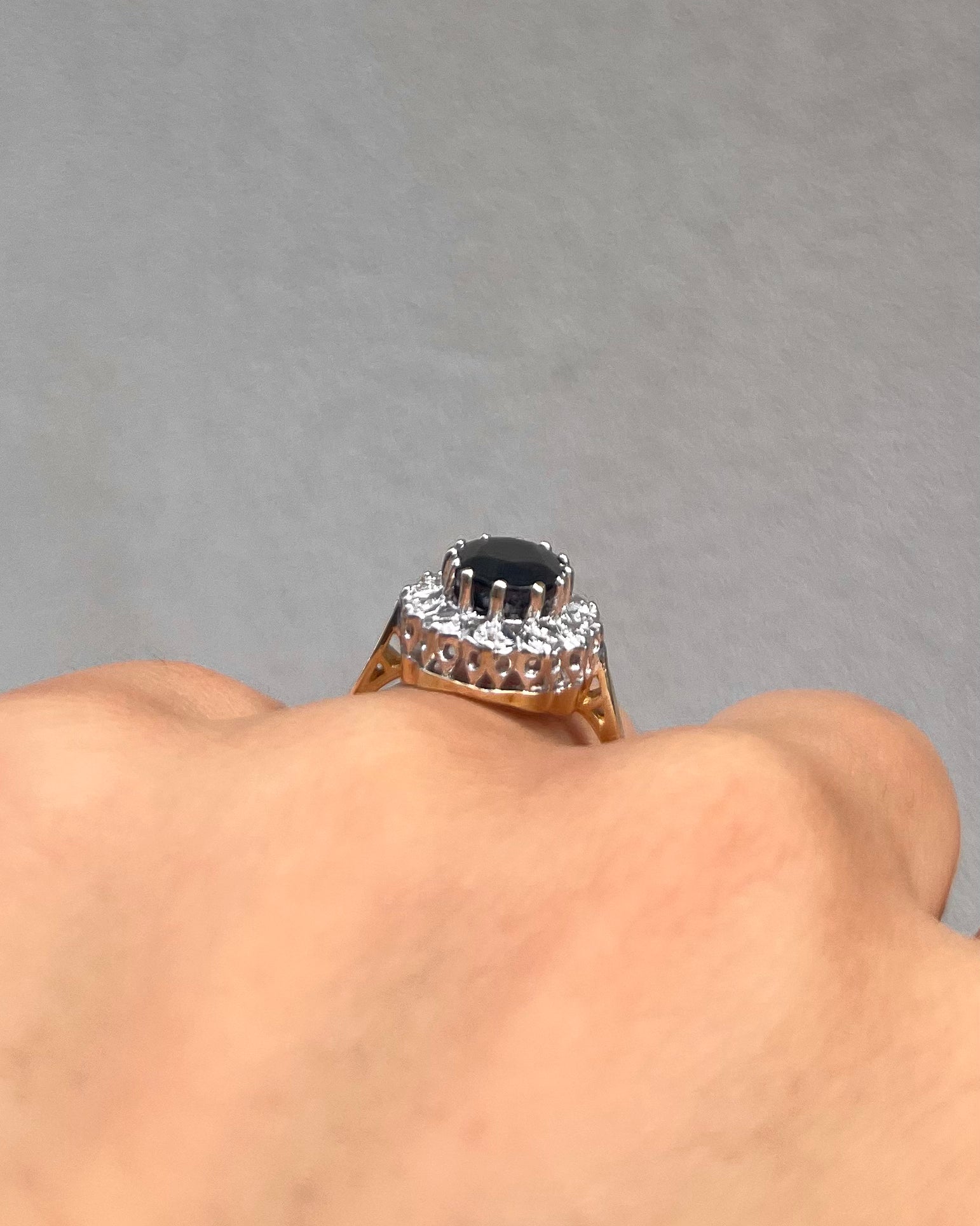 Bague Marguerite Saphir 2.60 carats & Diamants "Lina"